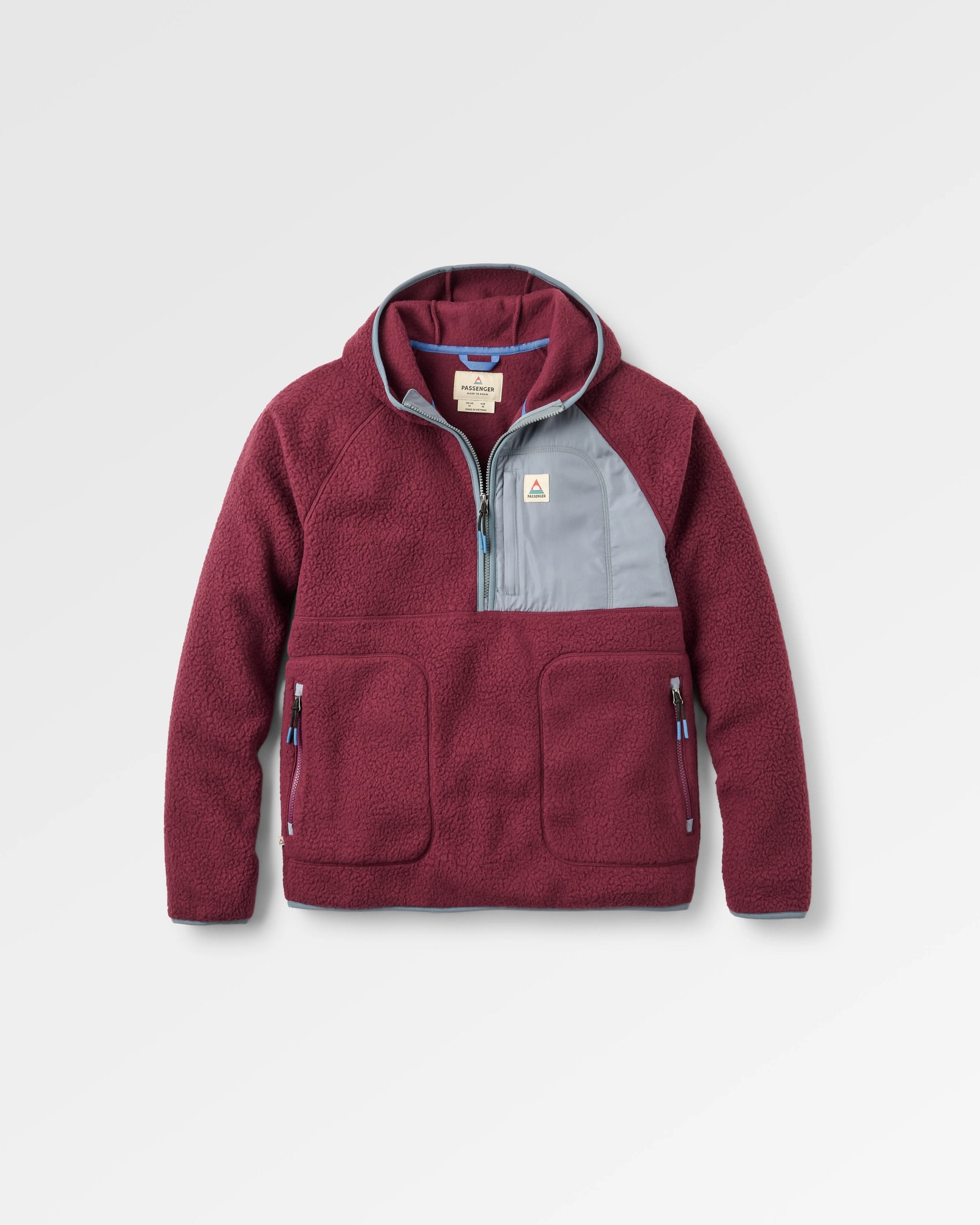 Ventura 1/2 Zip Recycled Sherpa Fleece - Fig - Flatlay