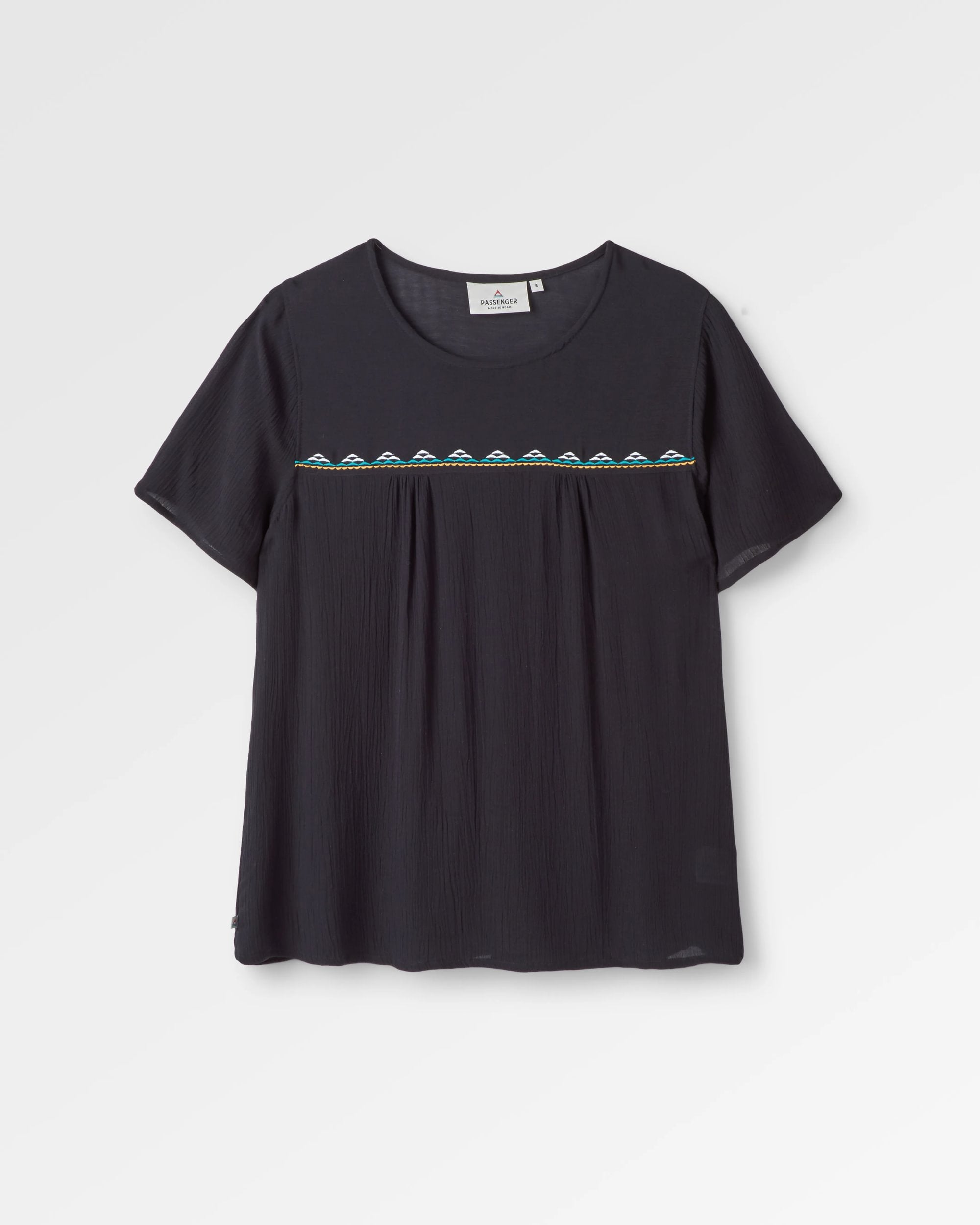 Petal Top - Black - Flatlay