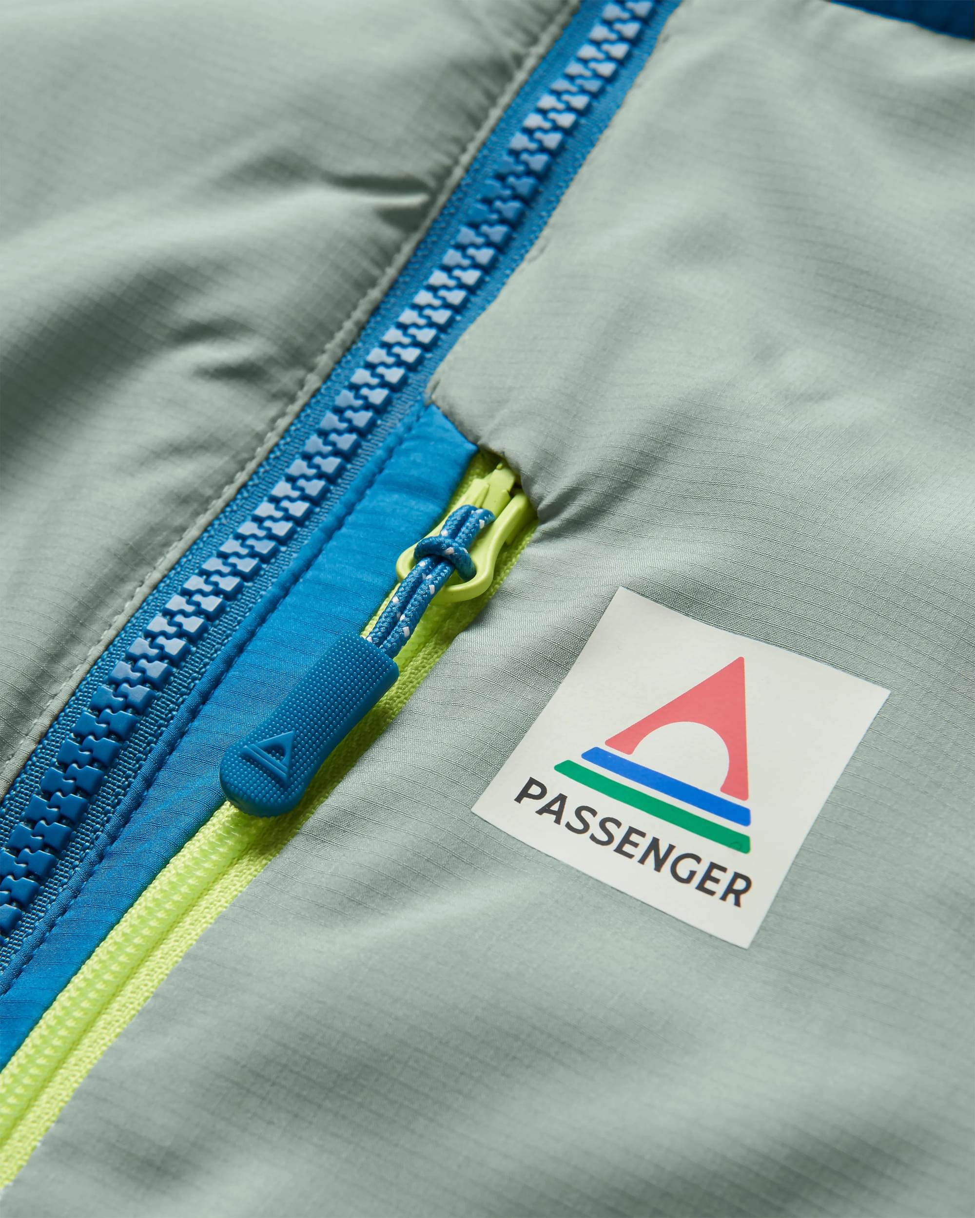 Shasta Lightweight Recycled Thermore® Insulated Jacket - Pistachio/Blue Steel - Flatlay