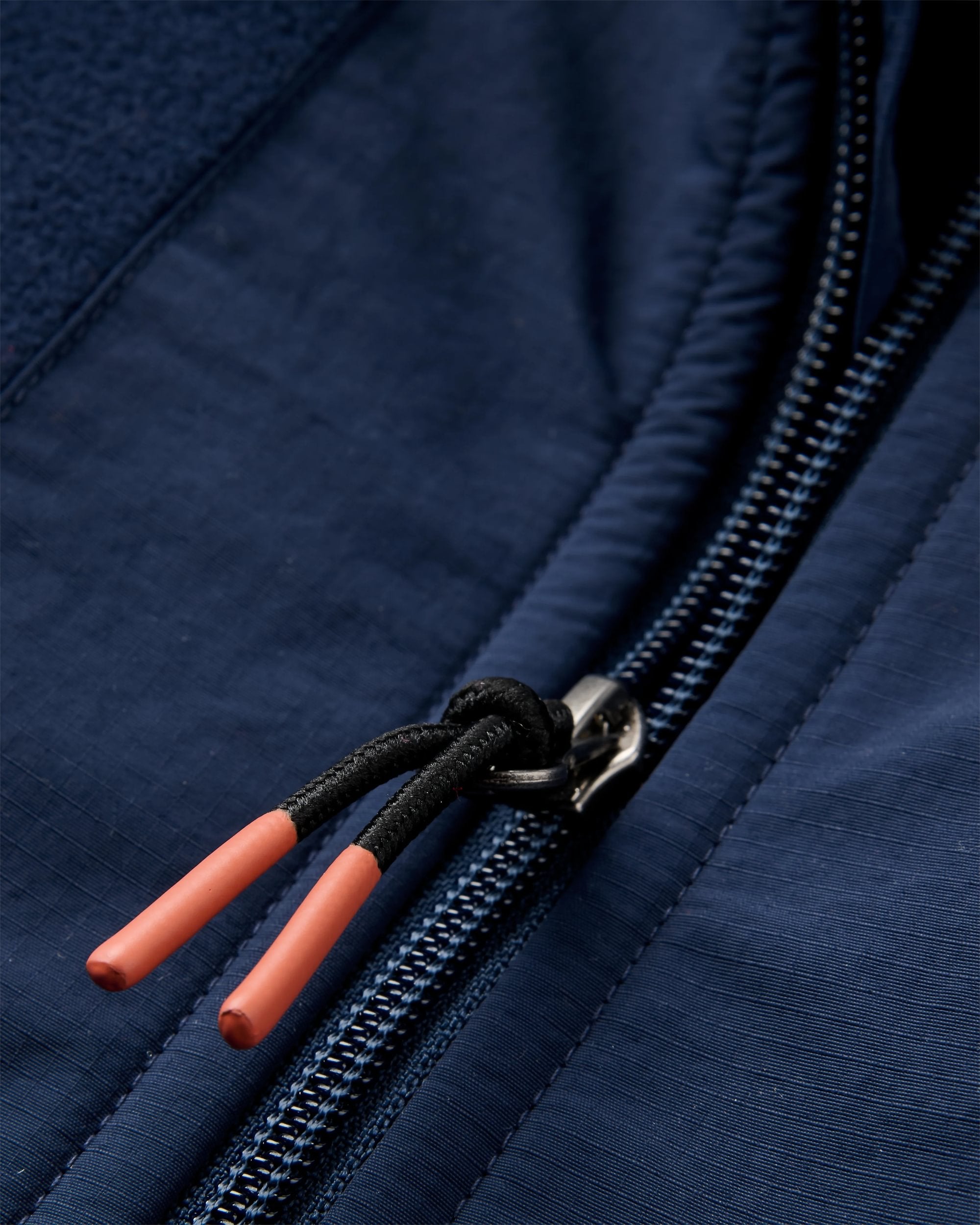 Woodland Hoodless Recycled Polartec® Fleece - Rich Navy/Dark Denim - Flatlay