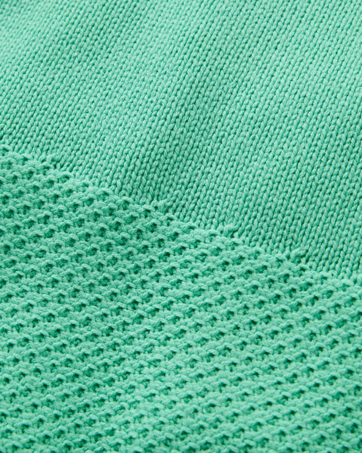 Cove Organic Cotton Knitted Jumper - Aquamarine - Flatlay