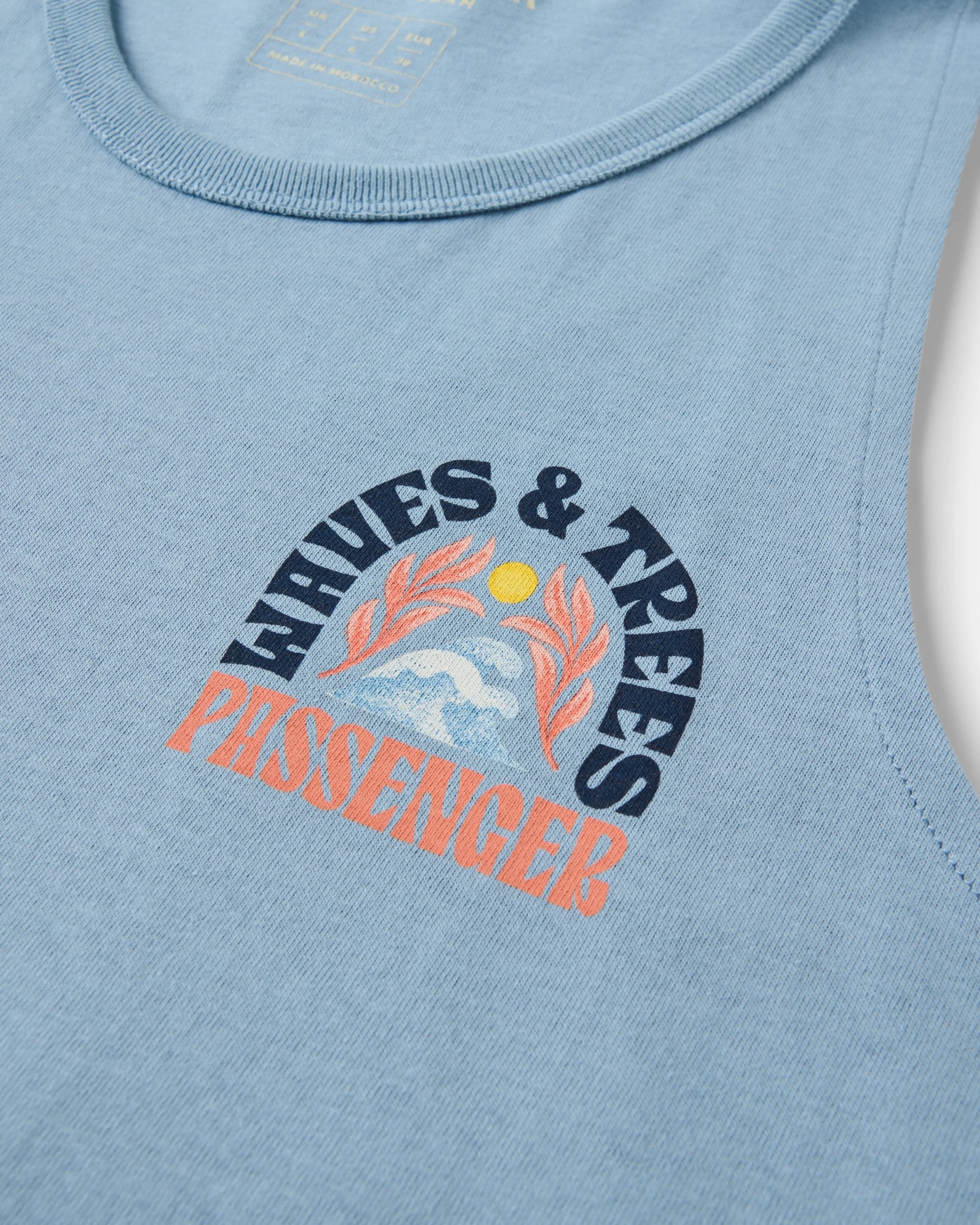 Dawning Recycled Cotton Vest - Faded Denim - Flatlay