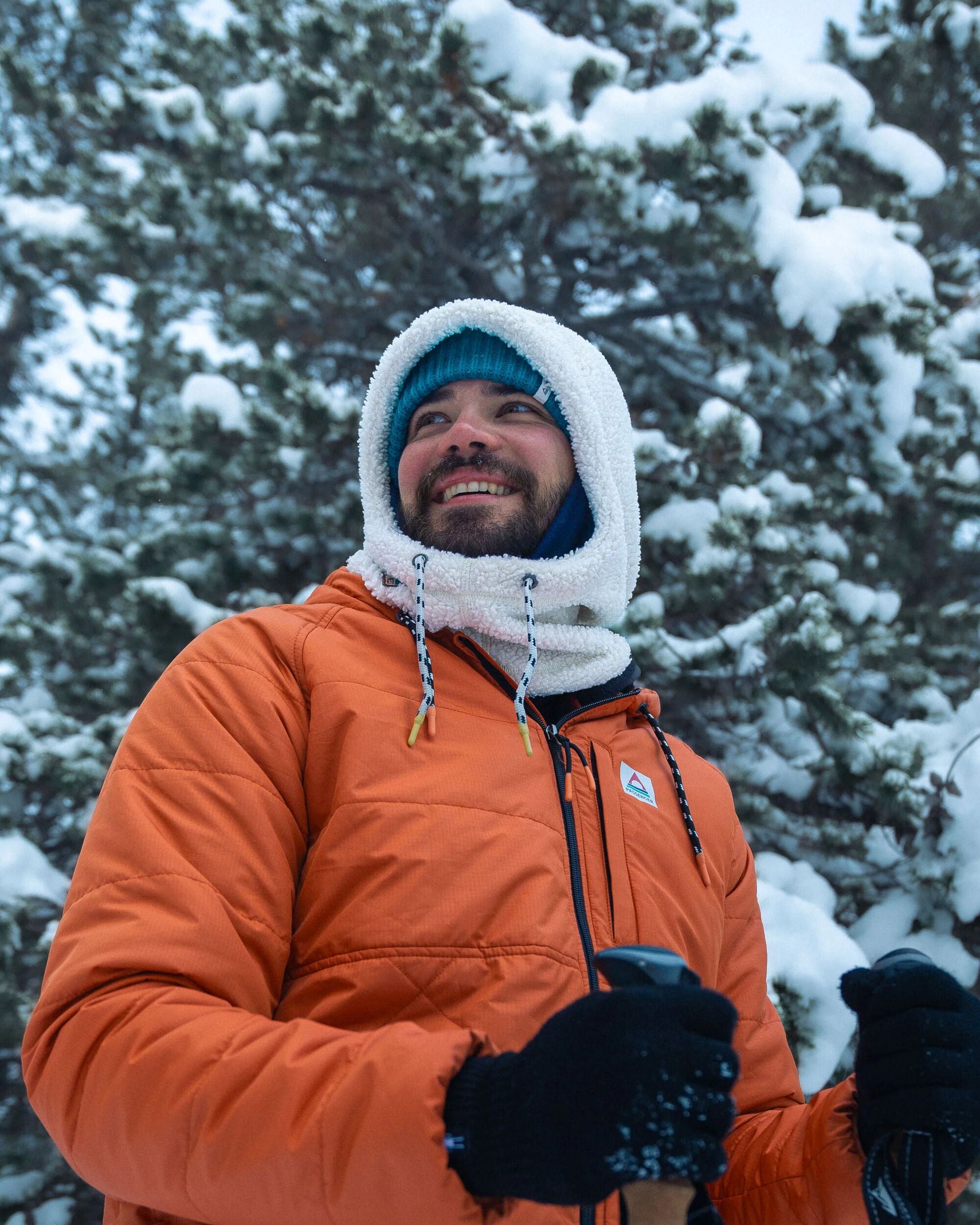 Snowdrift Recycled Fleece Hood - Birch - Lifestyle - Male