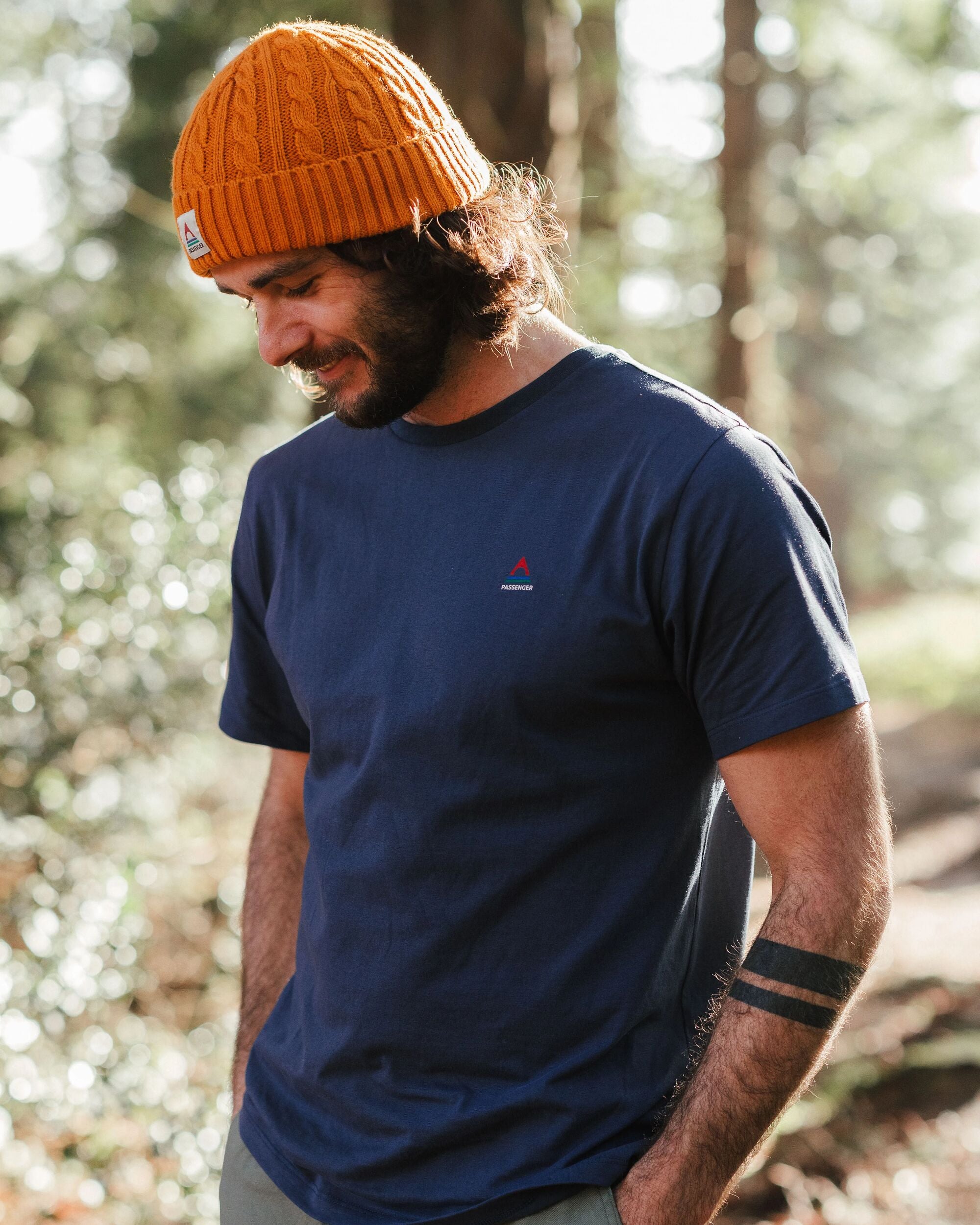 Classic Logo Recycled Cotton T-Shirt - Rich Navy - Lifestyle