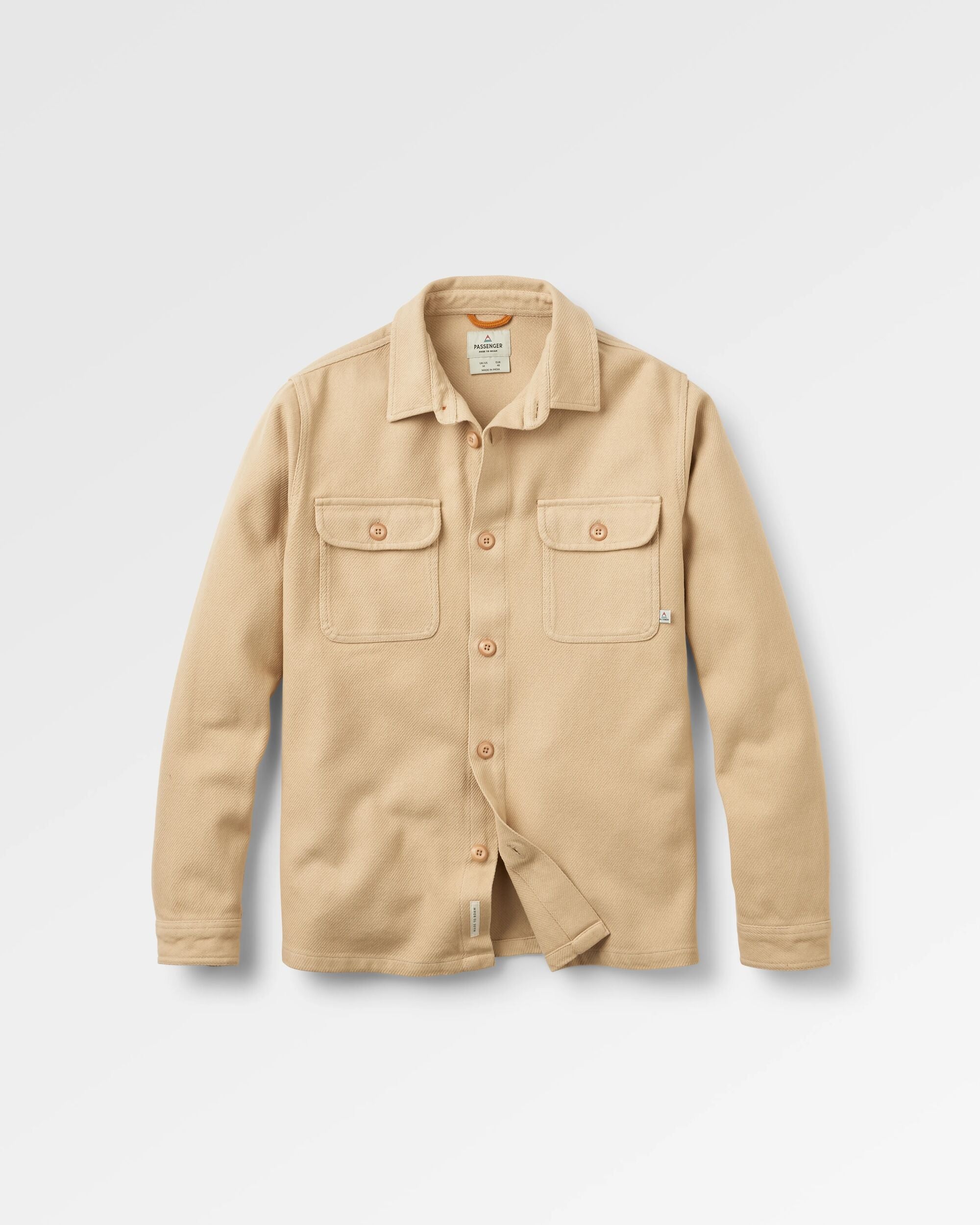 Island Twill Shirt - Stone - Flatlay