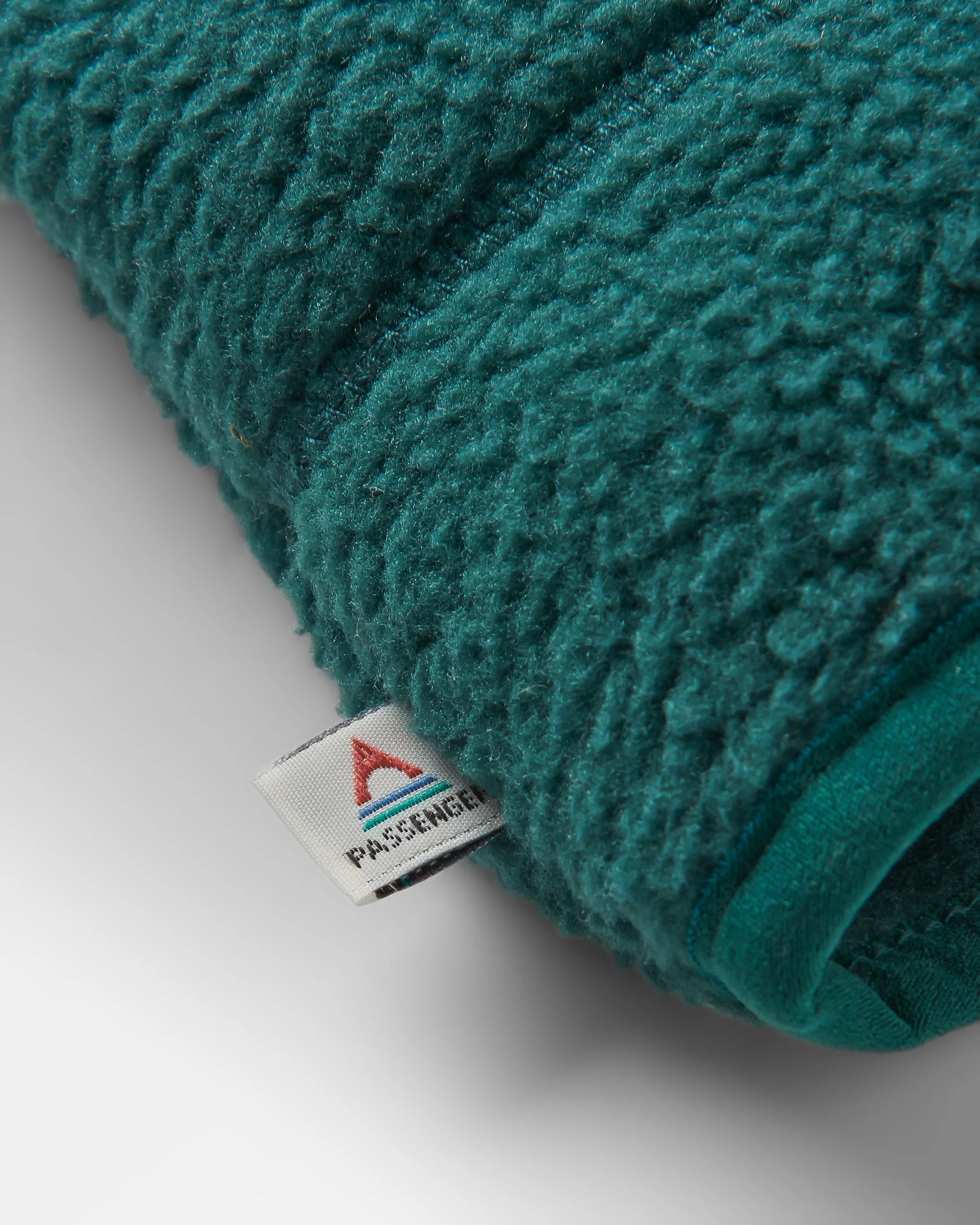 Home Recycled Sherpa Fleece - Rain Forest/ Oatmeal - Flatlay