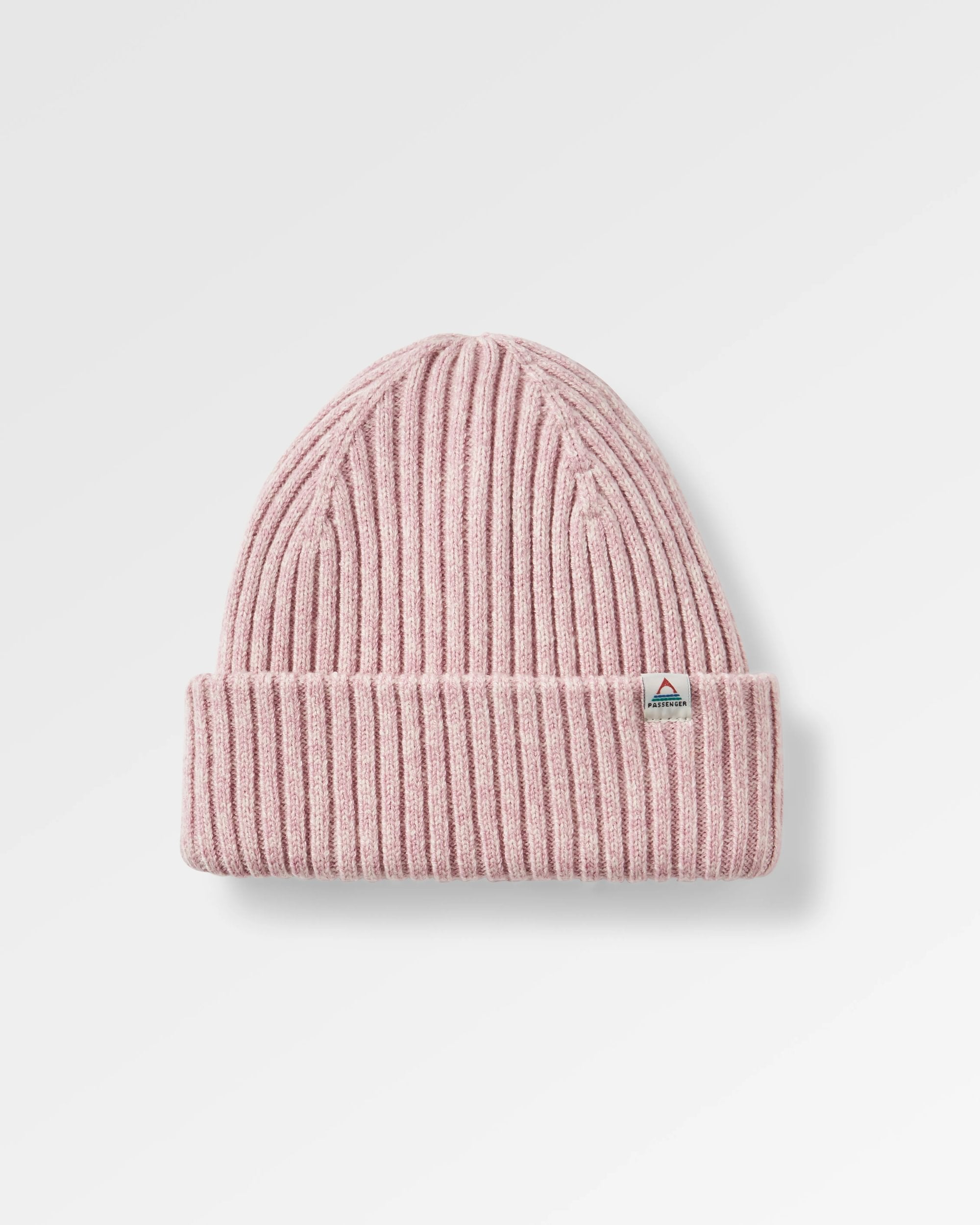 Fisherman Marl Beanie - Pink Haze - Flatlay