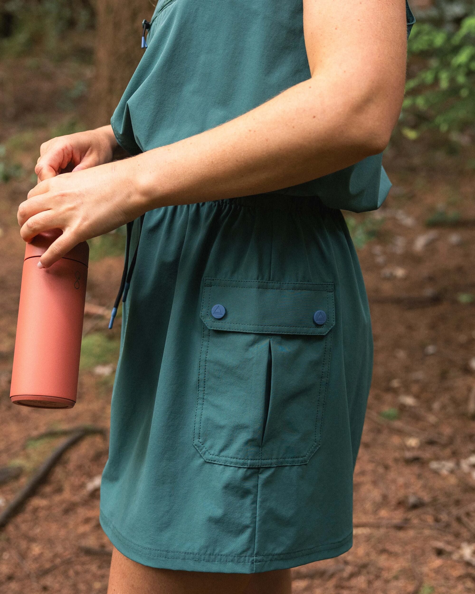 Trail Recycled Cargo Dress - Deep Ocean - Lifestyle