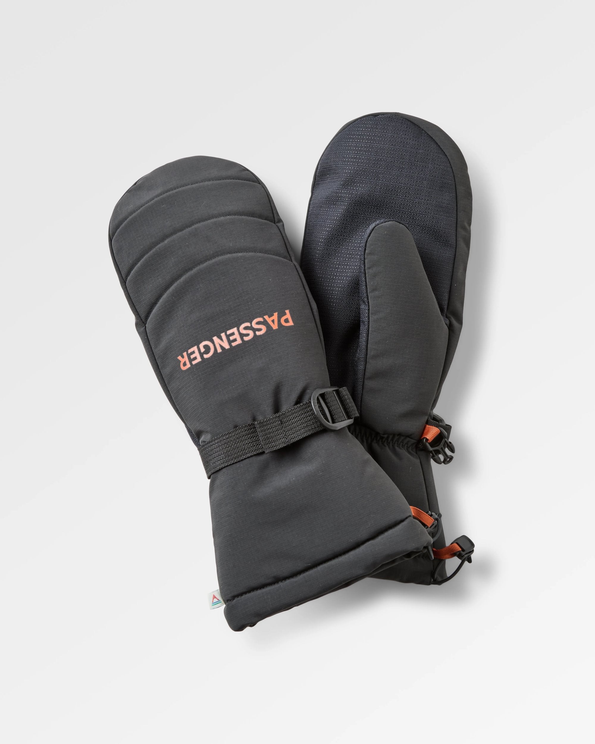 Snowscape Recycled Insulated Mitten - Black - Flatlay
