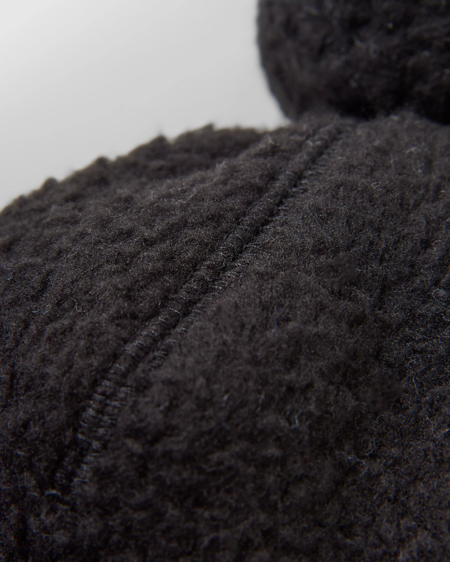 Snow Recycled Sherpa Beanie - Black - Flatlay