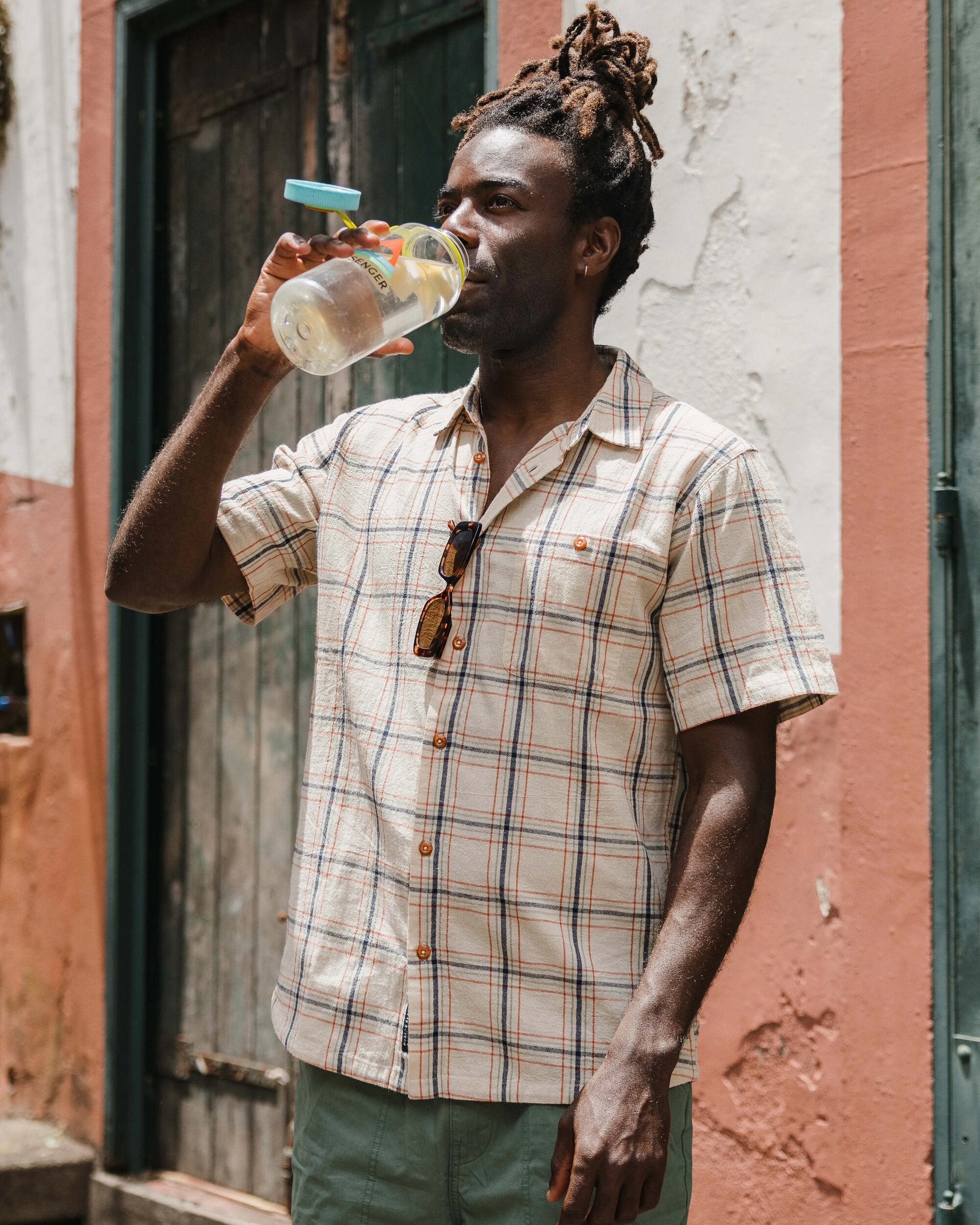 Chill Organic Cotton Check Shirt - Birch - Lifestyle