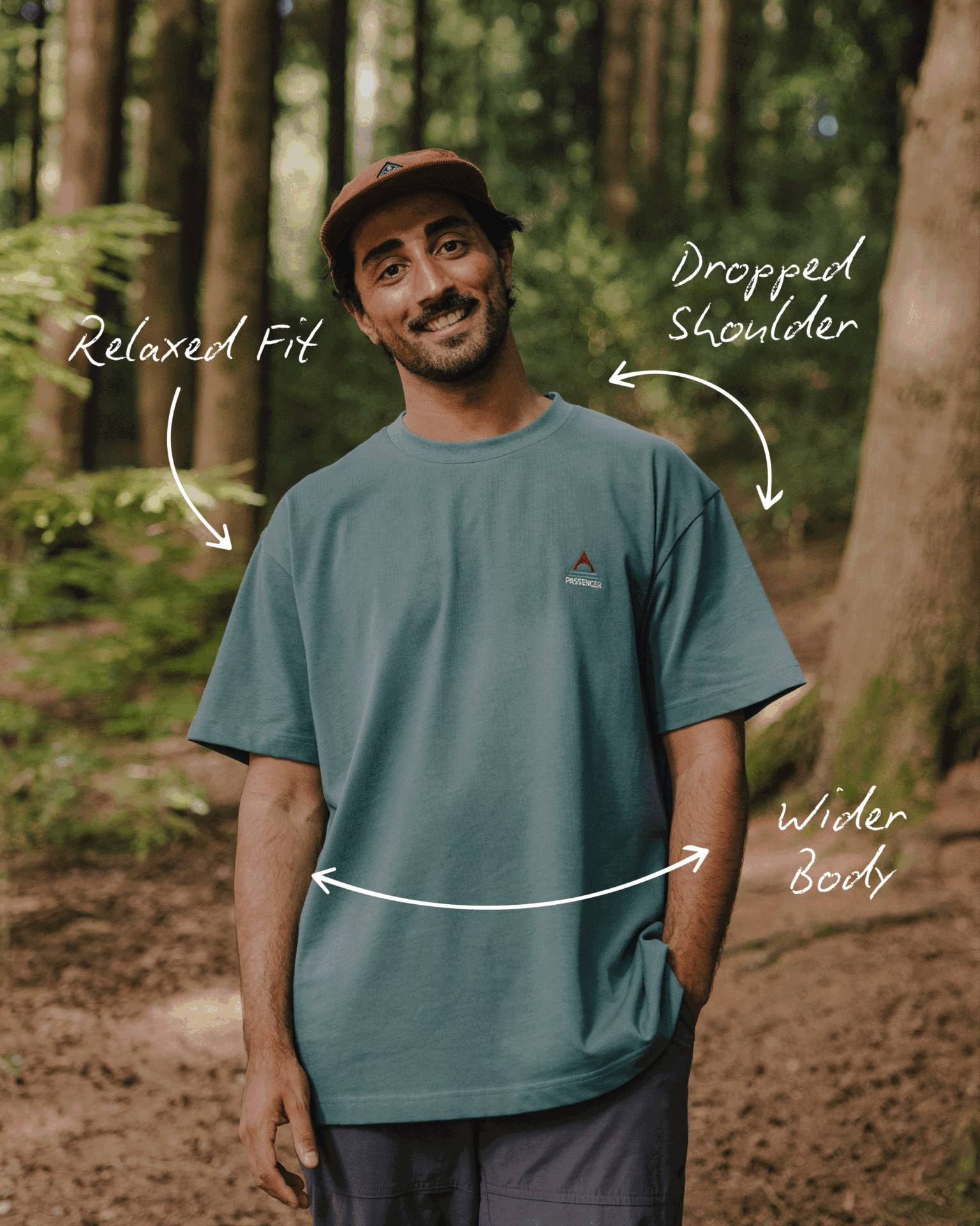 Heritage Organic Relaxed Fit T-Shirt - Dark Grey Marl -