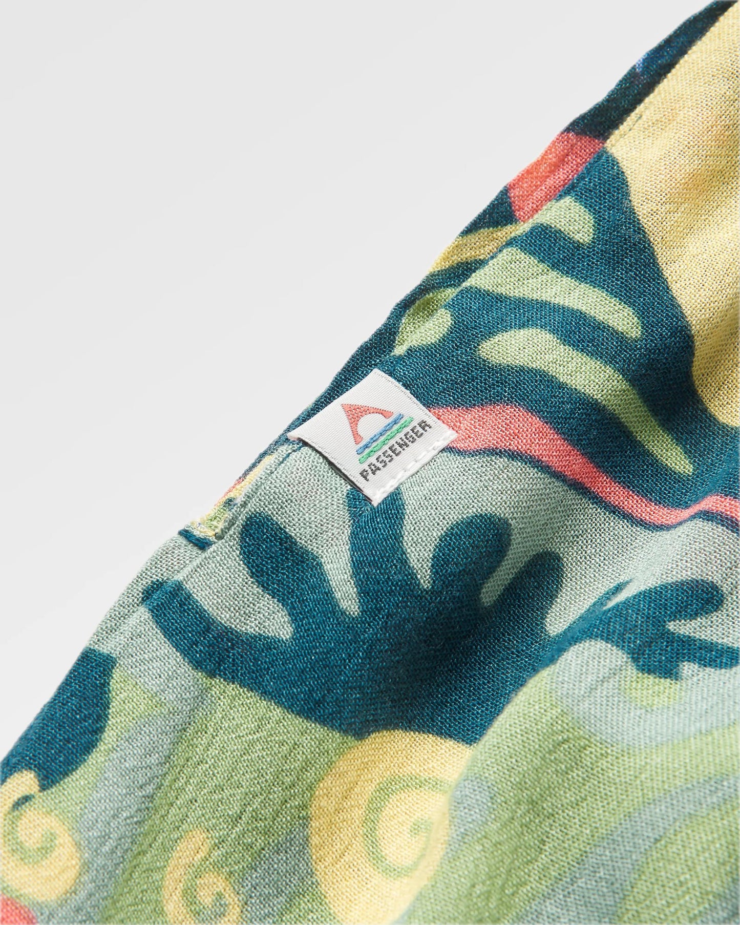 Daylily Loose Trouser - Abstract Seaweed Tidal Blue - Flatlay