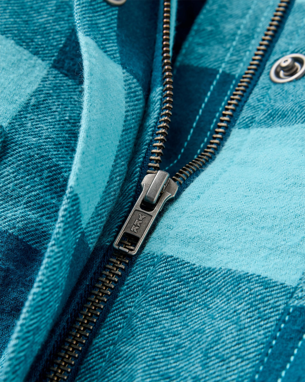 On The Go Insulated Bomber Jacket - Retro Blue Check - Flatlay