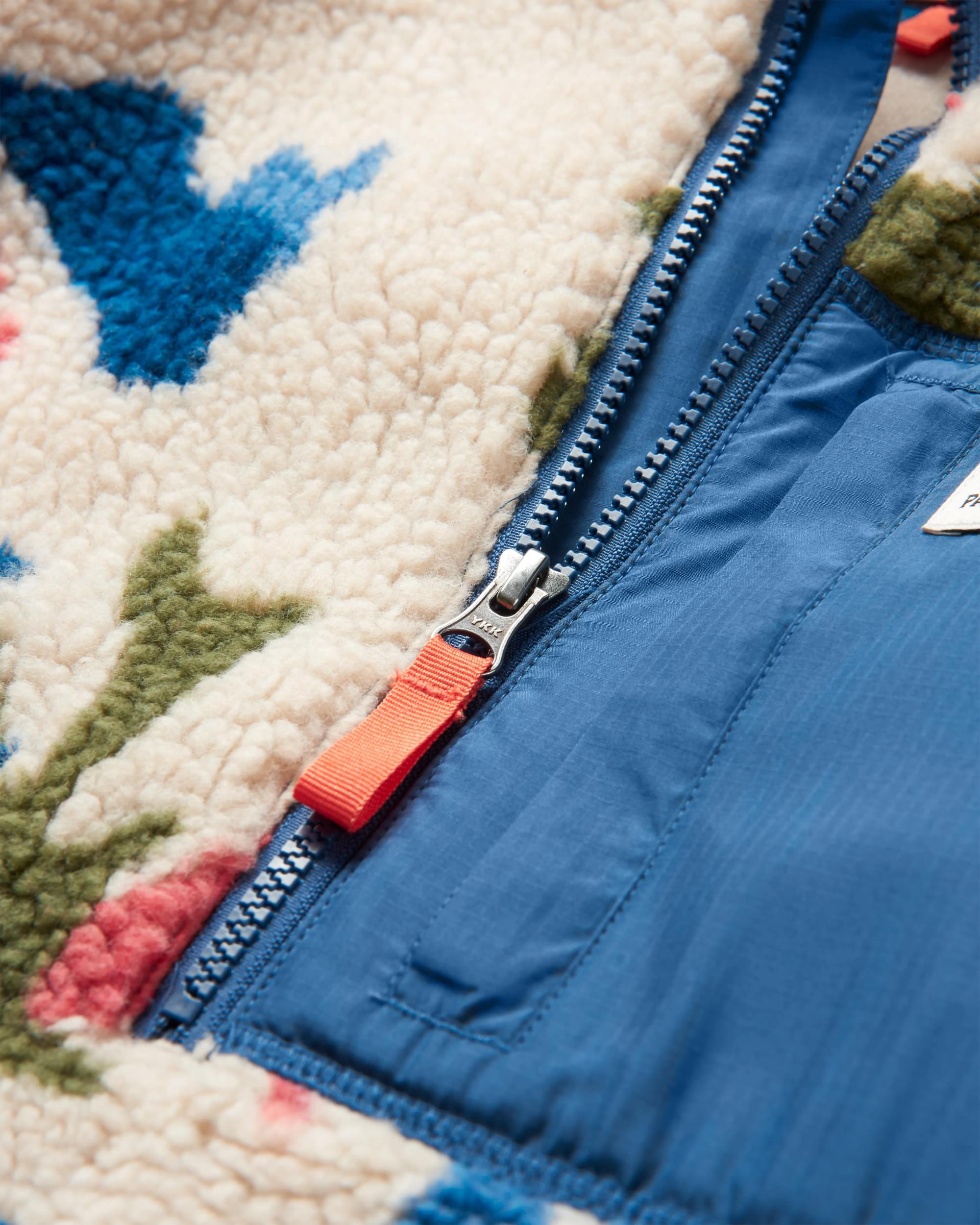 Offroad Recycled Sherpa 1/2 Zip Fleece - Seaweed Camo Pebble Grey - Flatlay