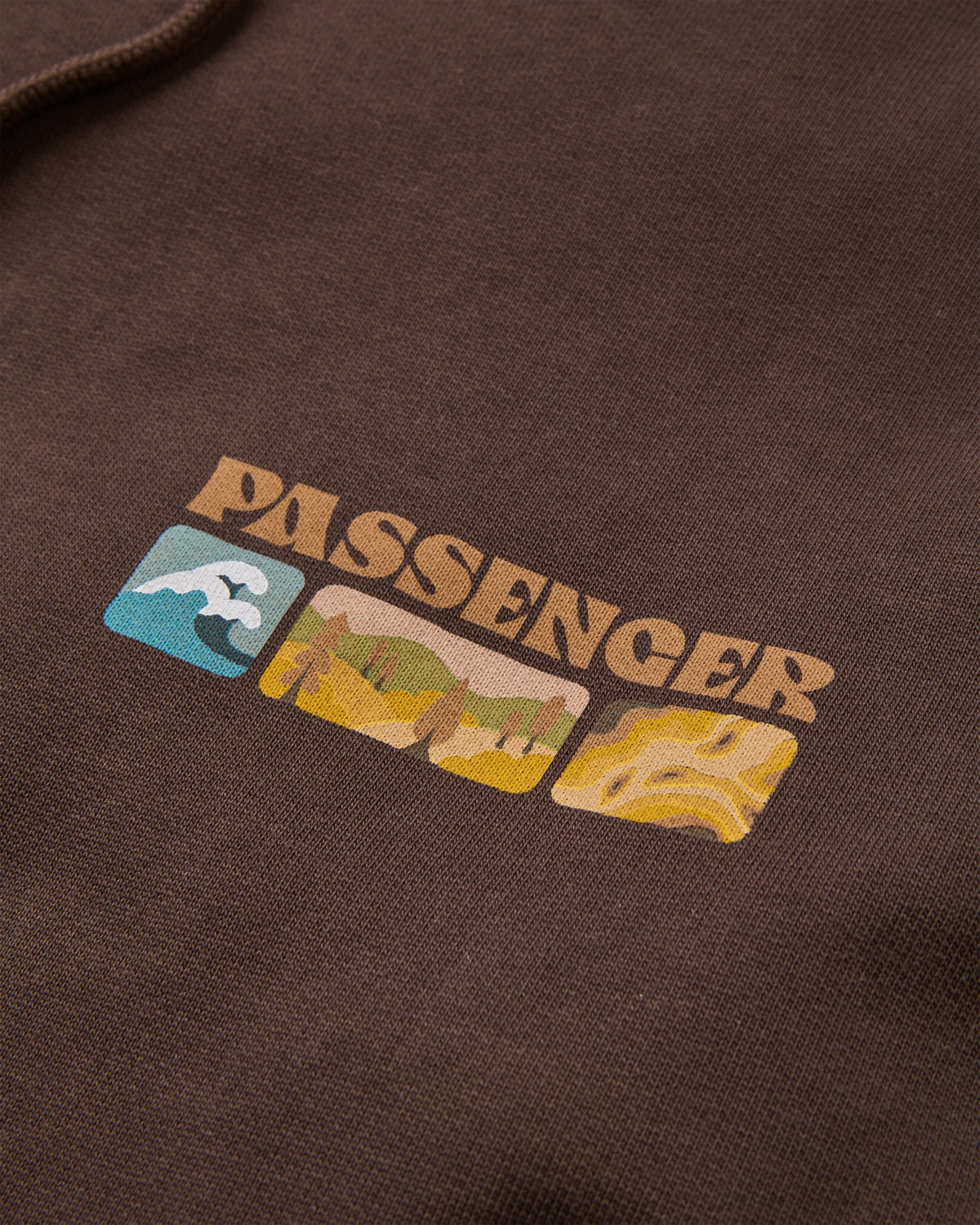 Patches Recycled Cotton Hoodie - Espresso - Flatlay