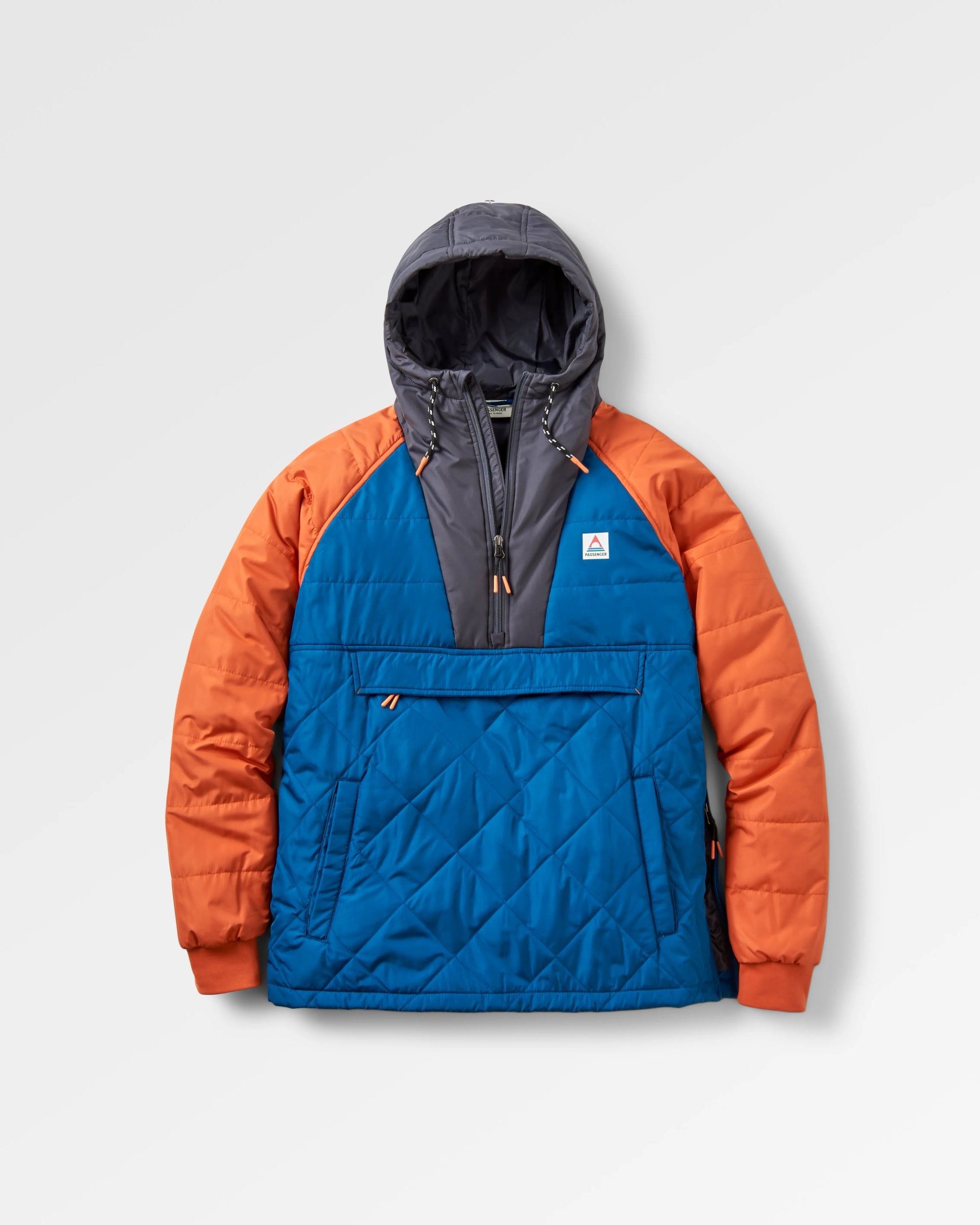 Oceanic Recycled Insulated Anorak - Tidal Blue/Burnt Orange - Flatlay