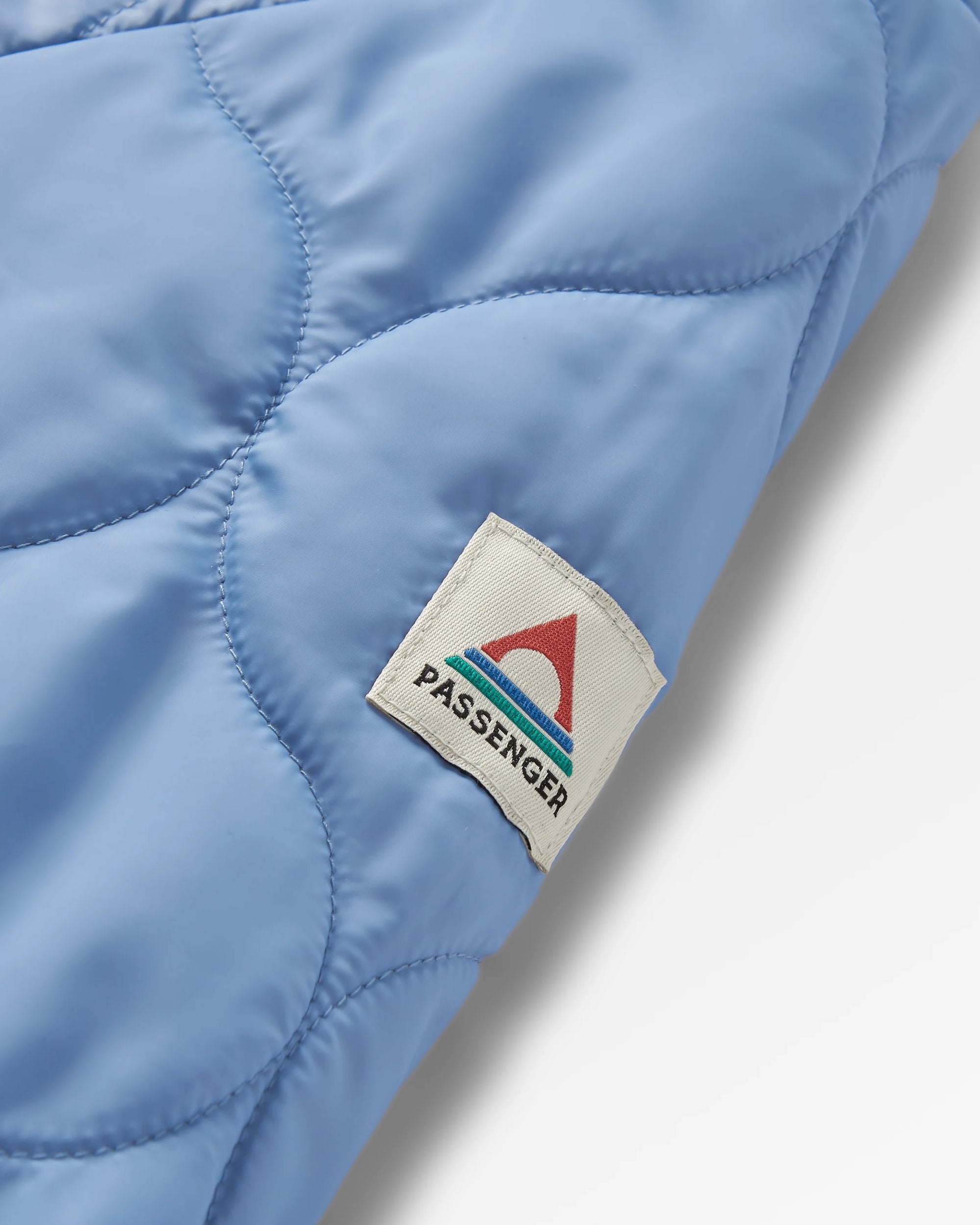 Flora Long Recycled Insulated Parka - Faded Denim - Flatlay