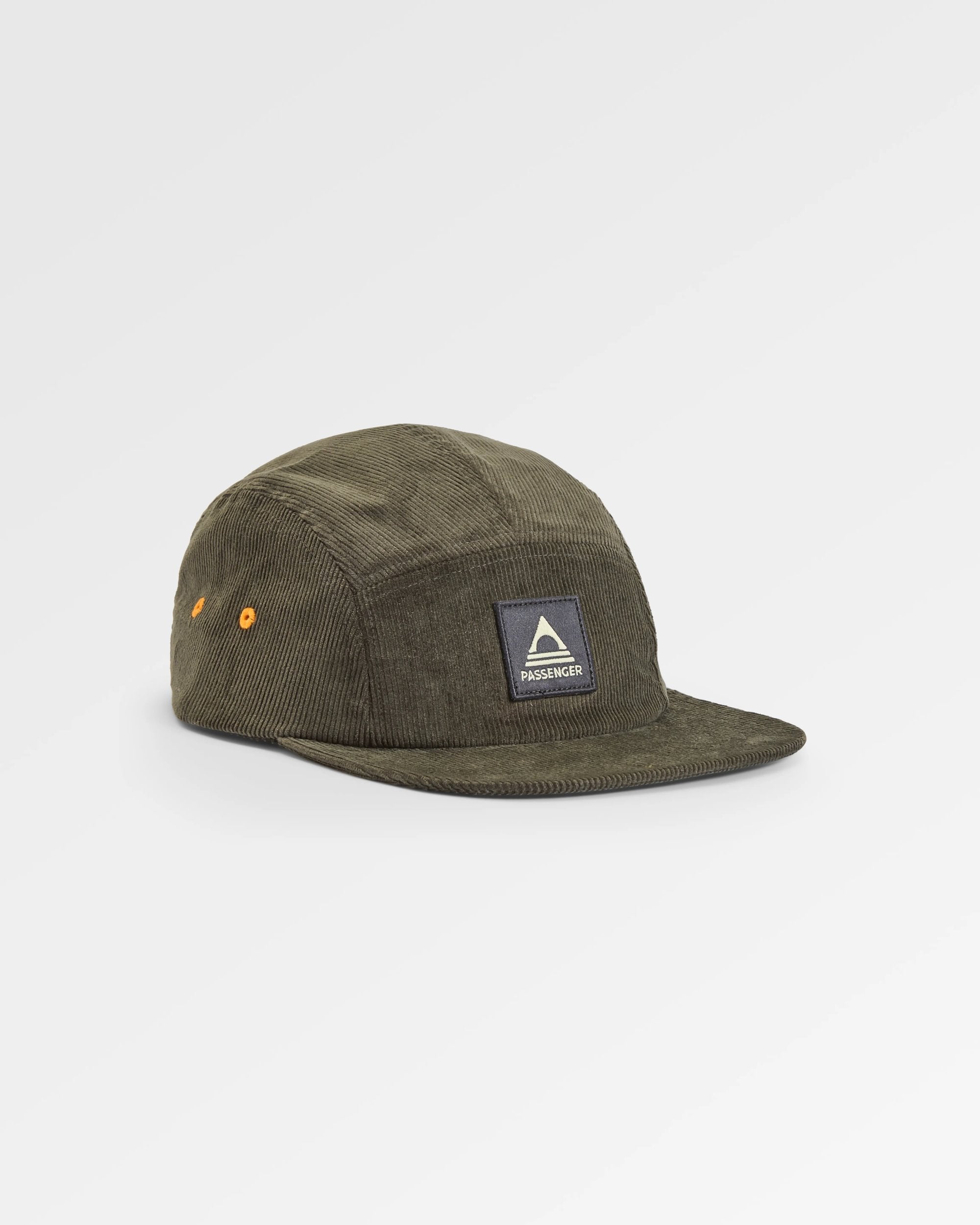 Fixie Organic Cord 5 Panel Cap - Khaki - Flatlay