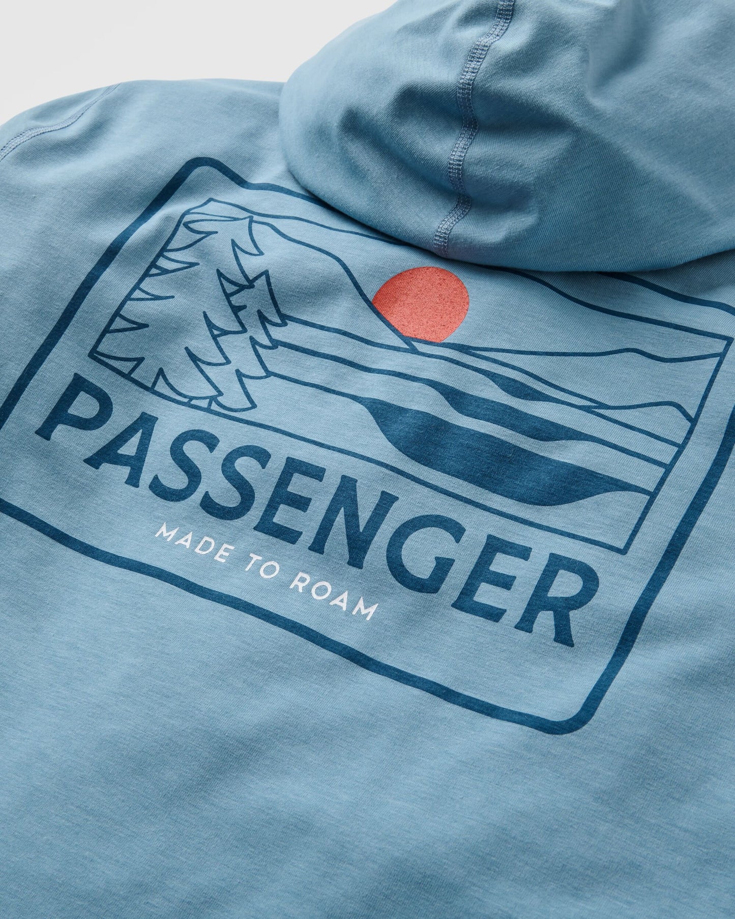 Roamscreen UPF50 Hoodie - Faded Denim - Flatlay