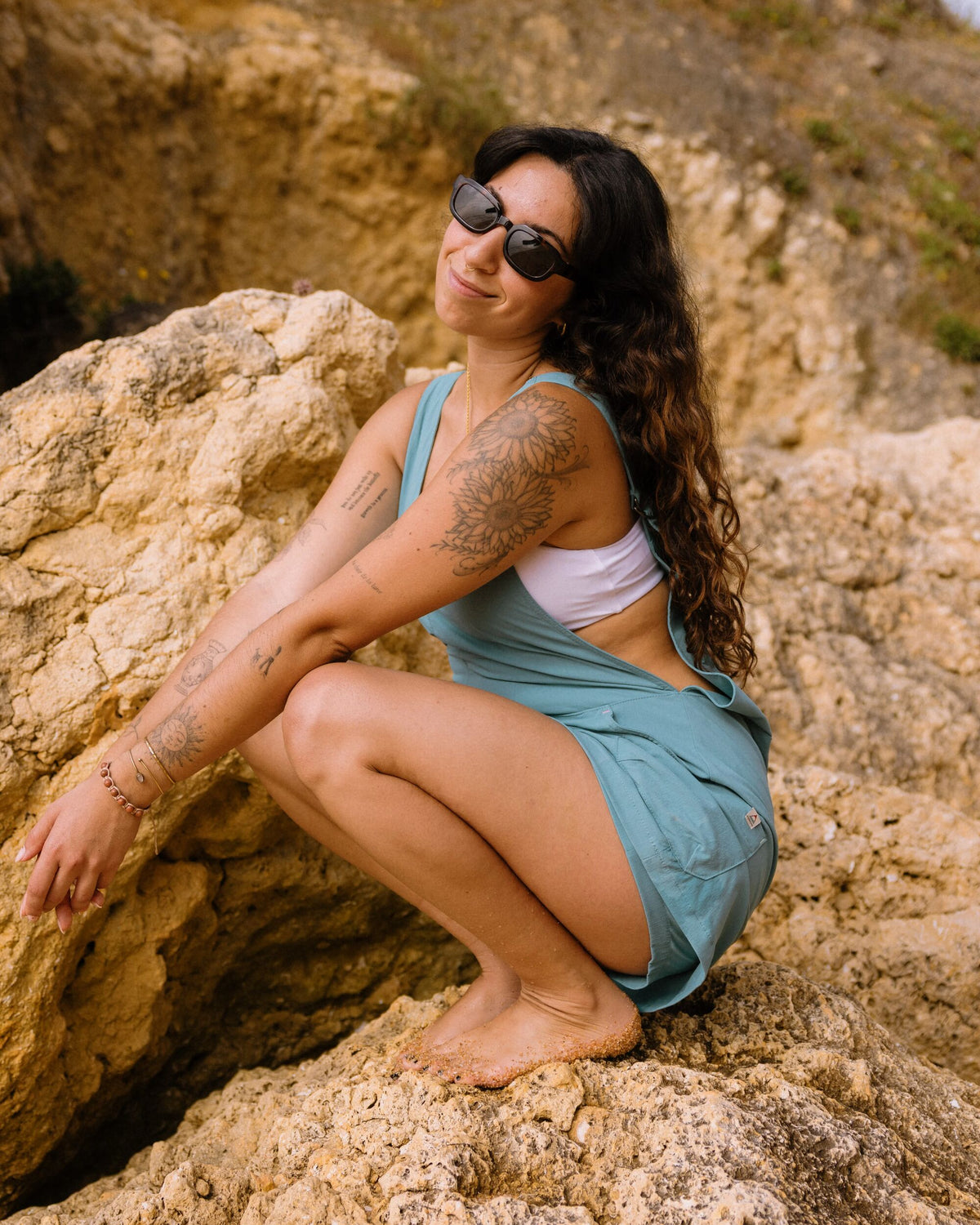 Refuel Ripstop Dress - Ocean Teal - Lifestyle