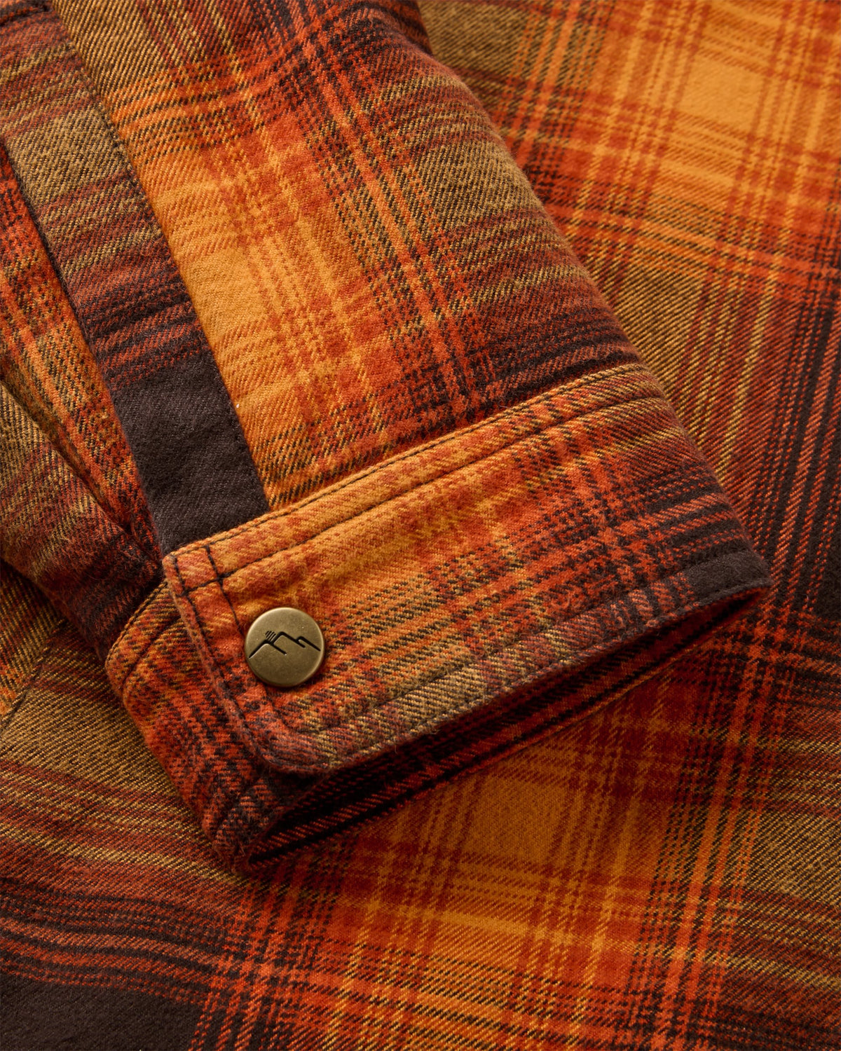 Kodiak Sherpa Lined Overshirt - Espresso Check - Flatlay