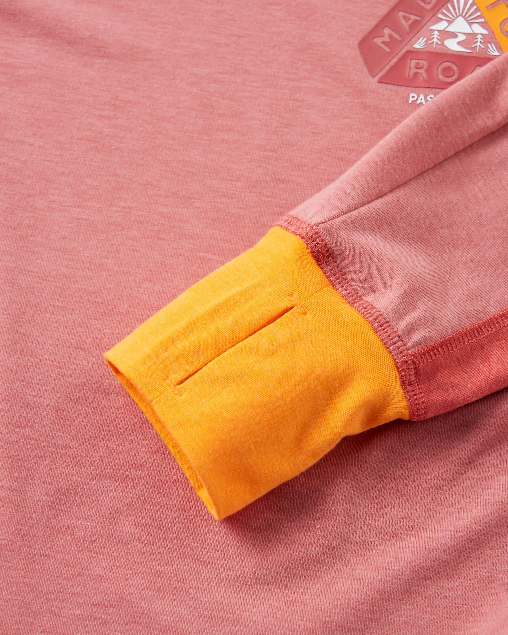 Sorrento Recycled Active LS T-Shirt - Dusty Rose - Flatlay