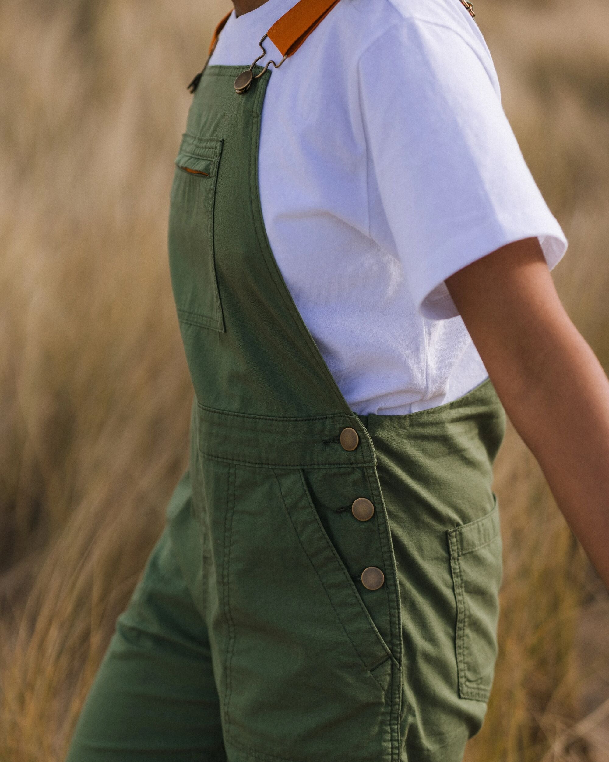Shuffle Light Short Dungarees - Wild Green - Lifestyle