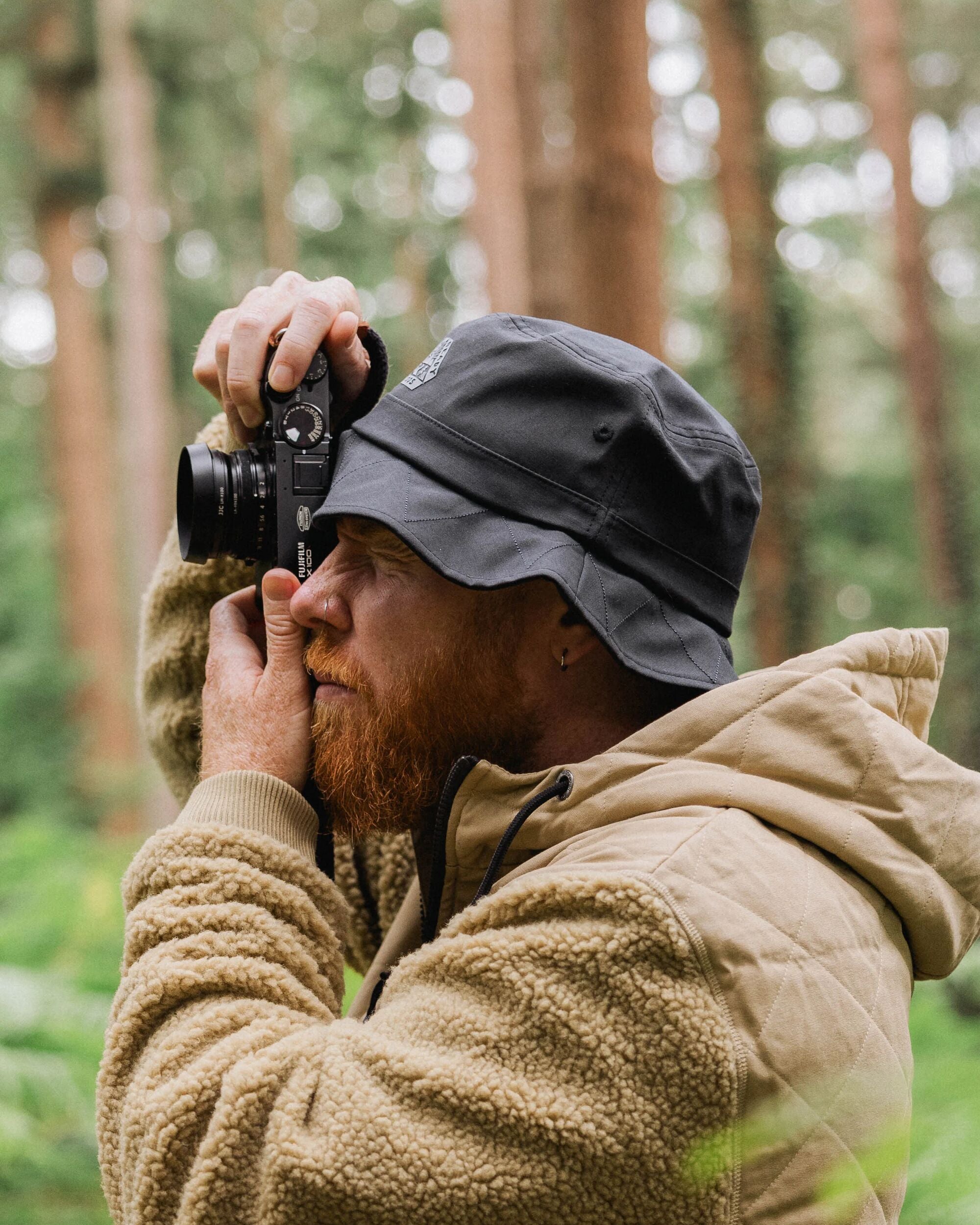 Shaded Organic Bucket Hat - Black - Lifestyle - Male