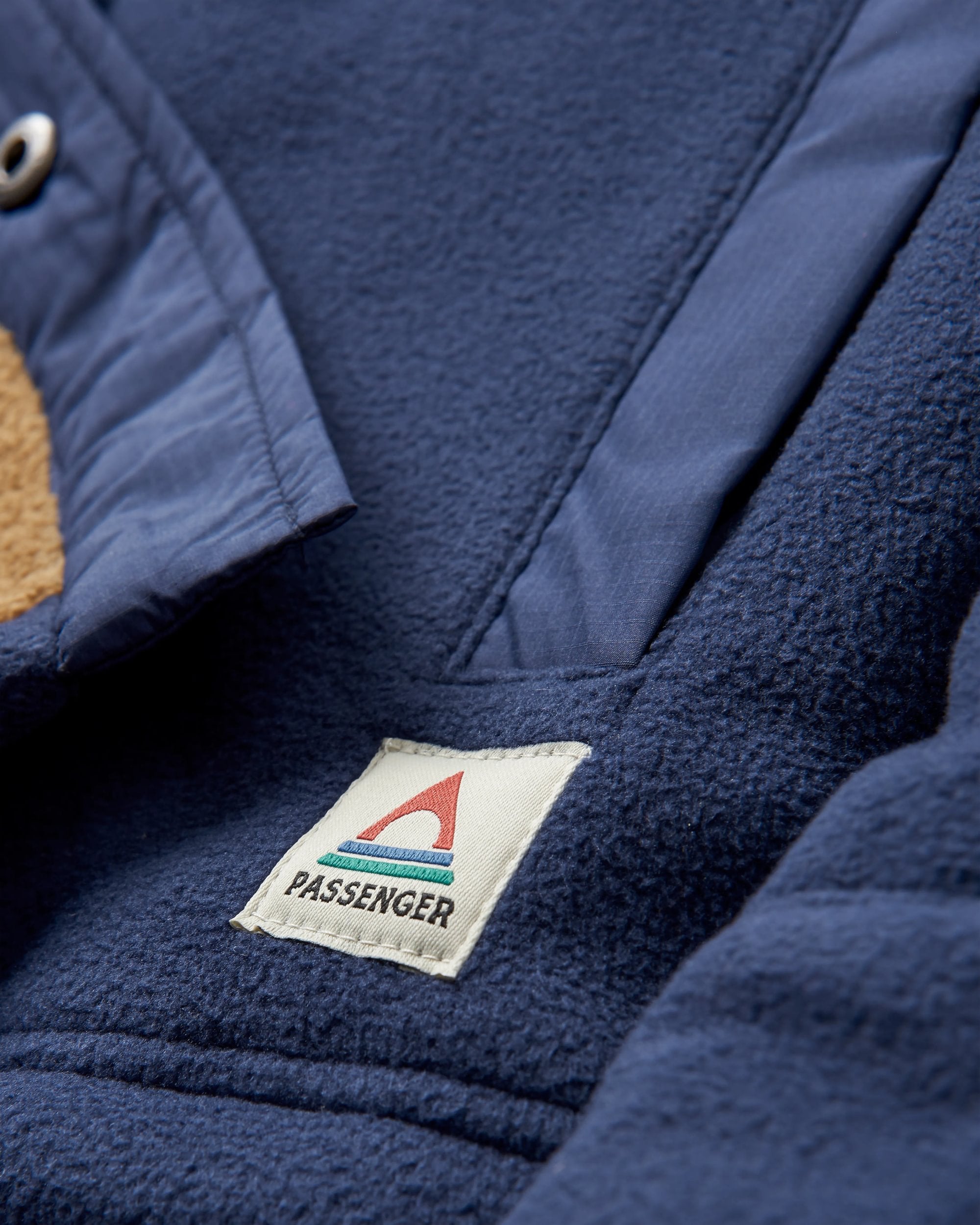 Firelight Sherpa Lined Overshirt - Rich Navy - Flatlay