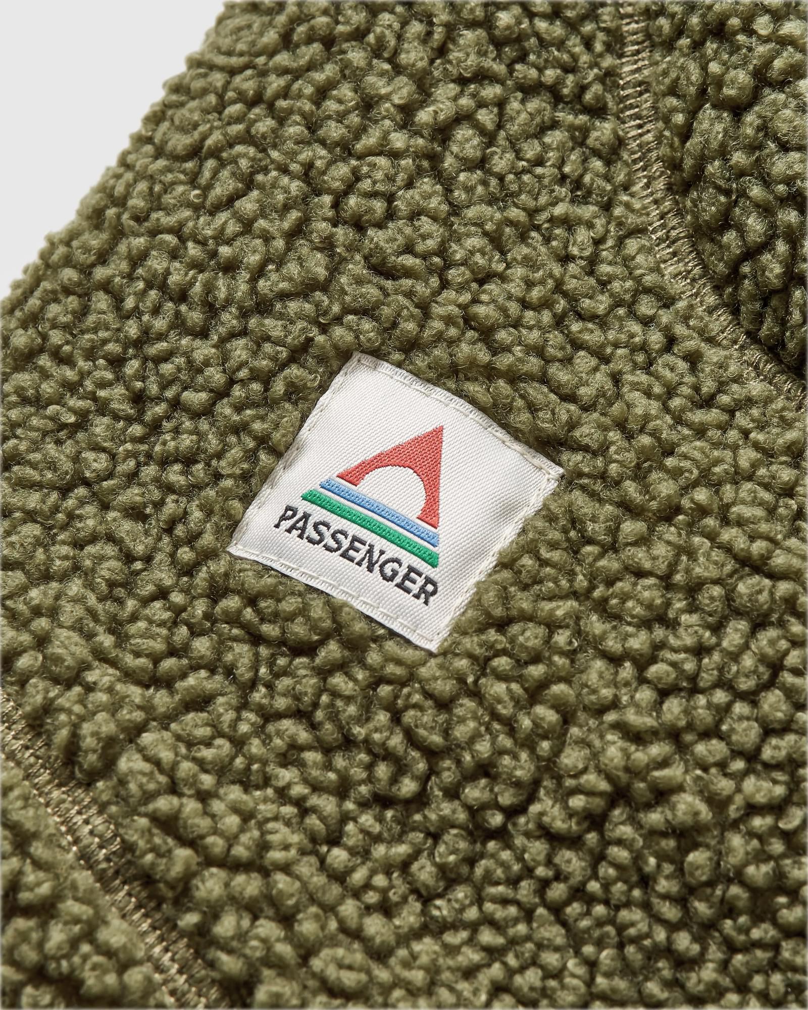 Snowdrift Recycled Fleece Hood - Khaki - Flatlay