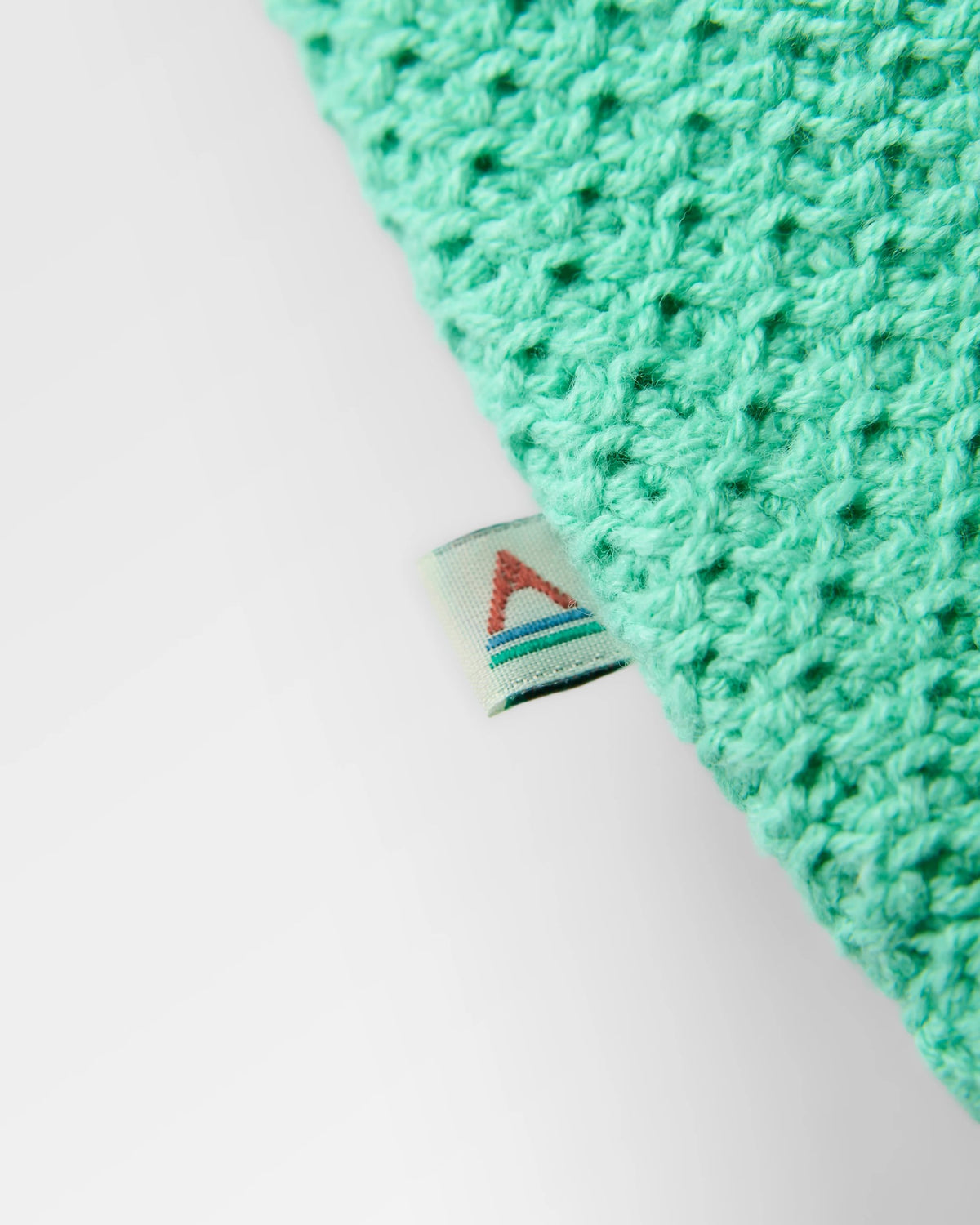 Cove Organic Cotton Knitted Jumper - Aquamarine - Flatlay