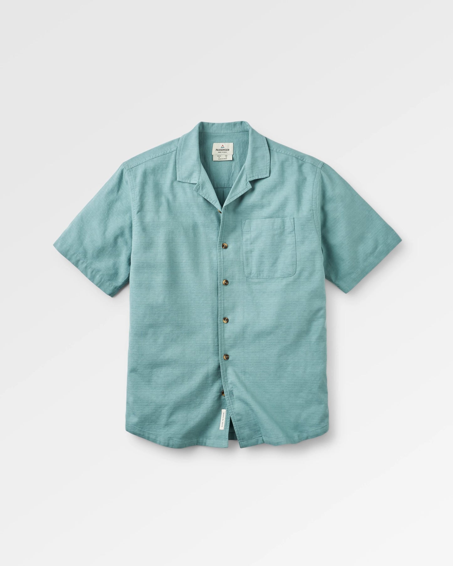 Cove Organic Textured Shirt - Arctic - Flatlay