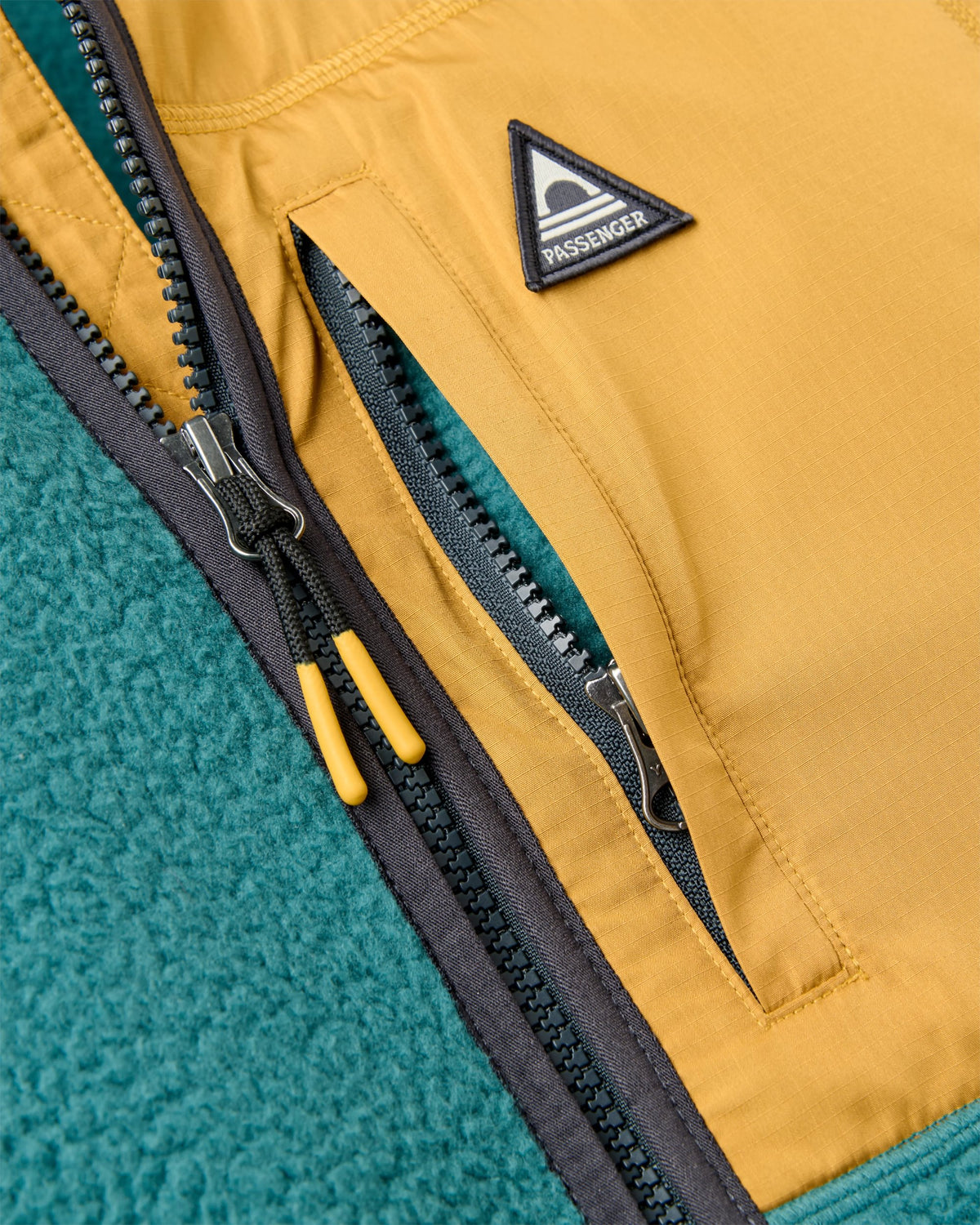 Offgrid Full Zip Sherpa Fleece - Deep Ocean - Flatlay