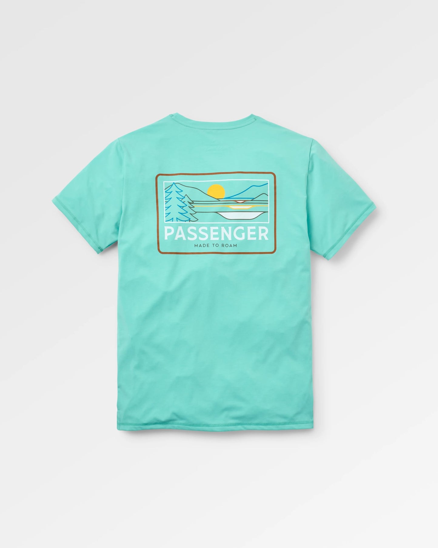 Roamer Men's Drirelease® Active T-Shirt - Aqua - Flatlay