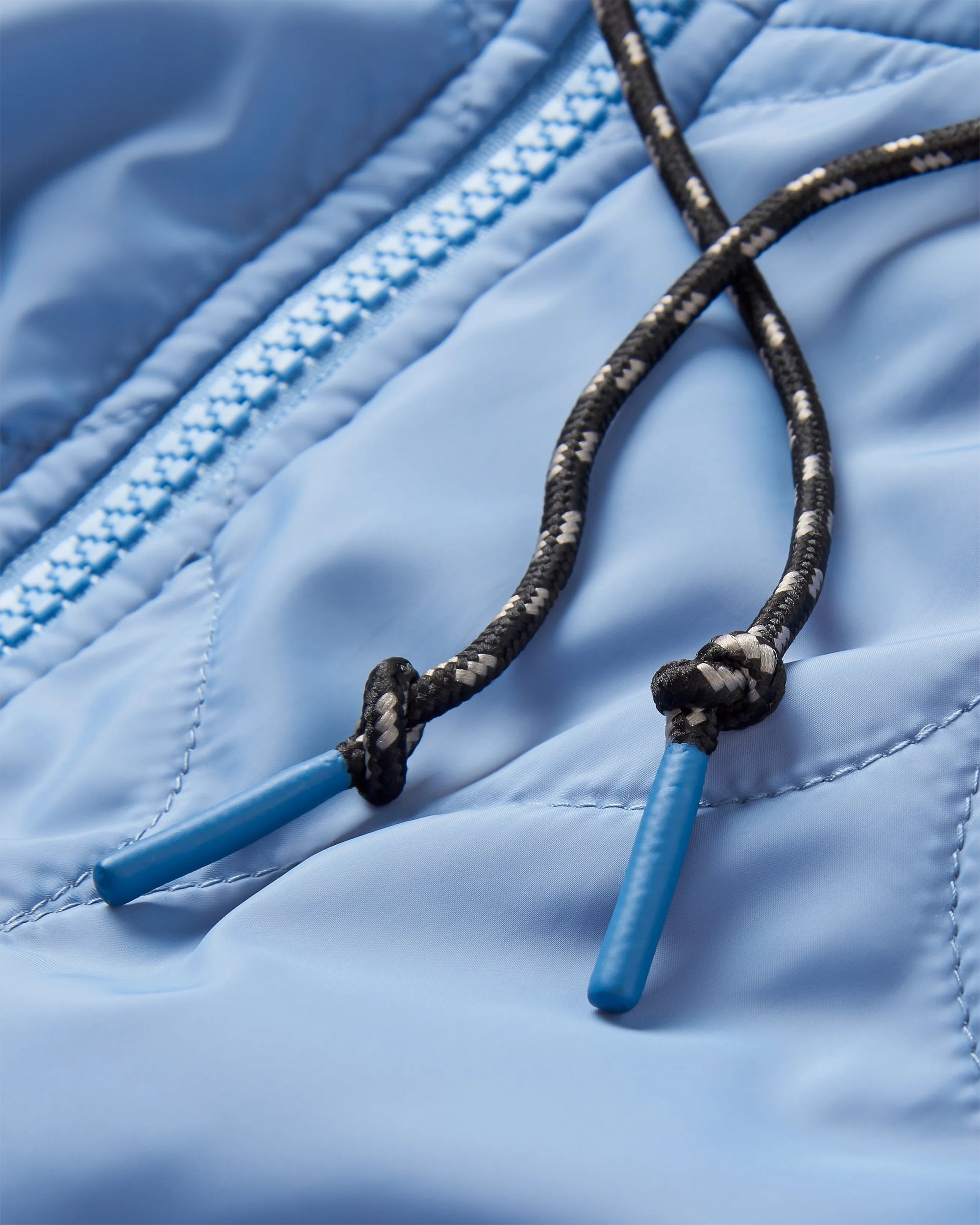 Flora Long Recycled Insulated Parka - Faded Denim - Flatlay