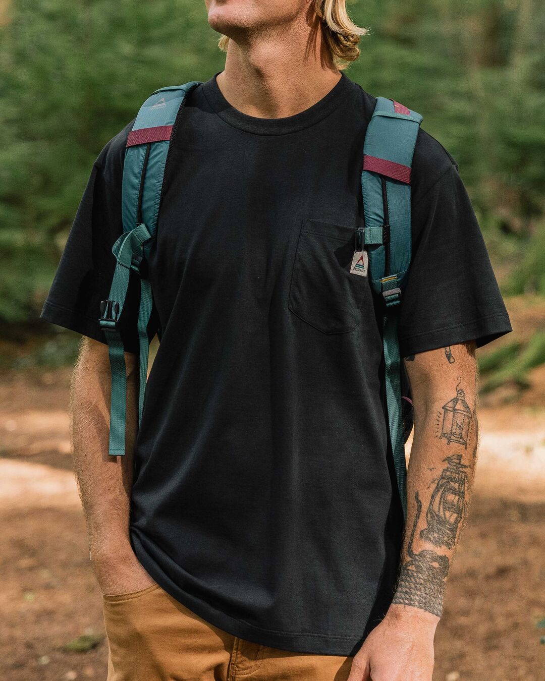 Heritage Organic Relaxed Fit T-Shirt - Black - Lifestyle