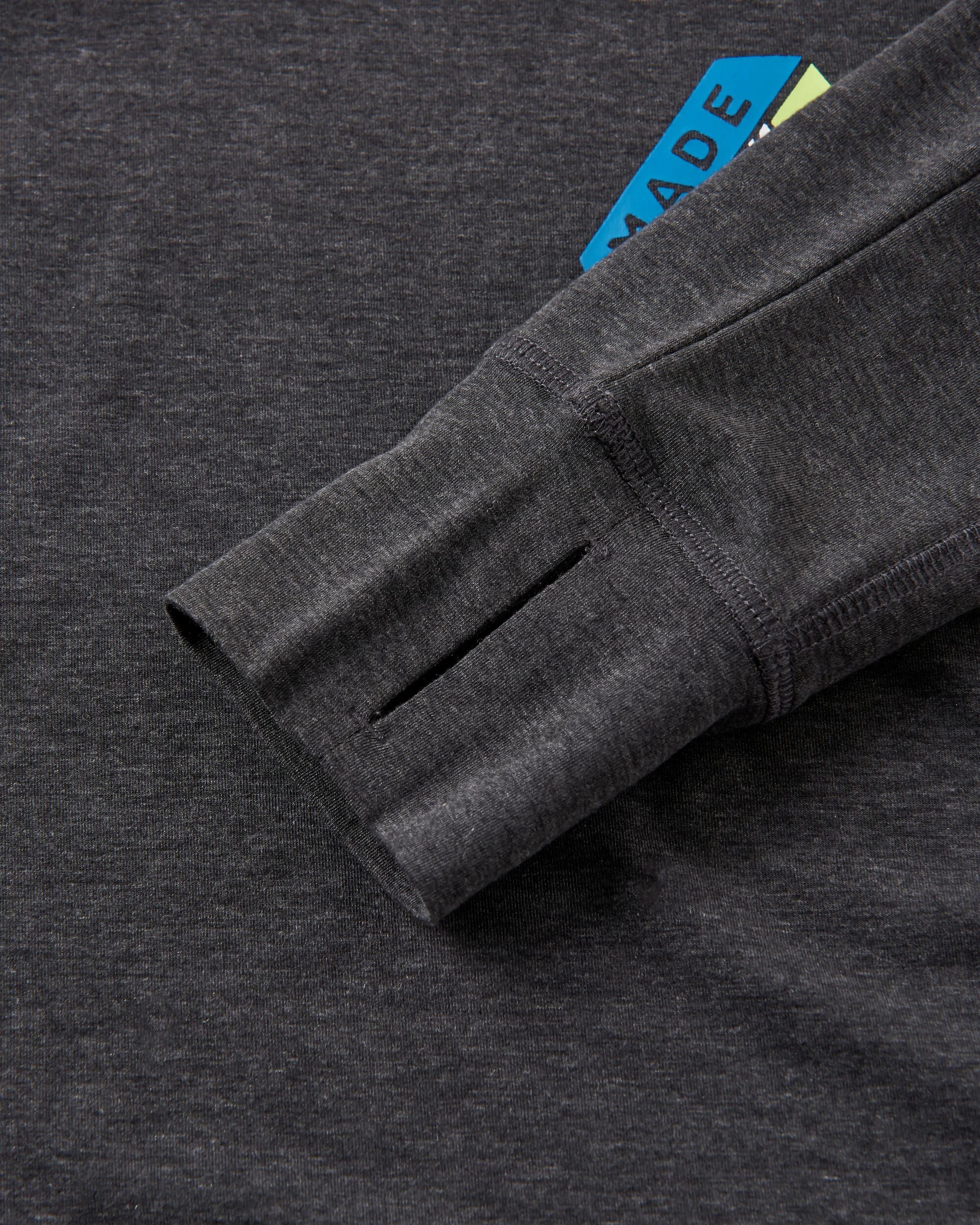 Sorrento Recycled Active LS T-Shirt - Black - Flatlay