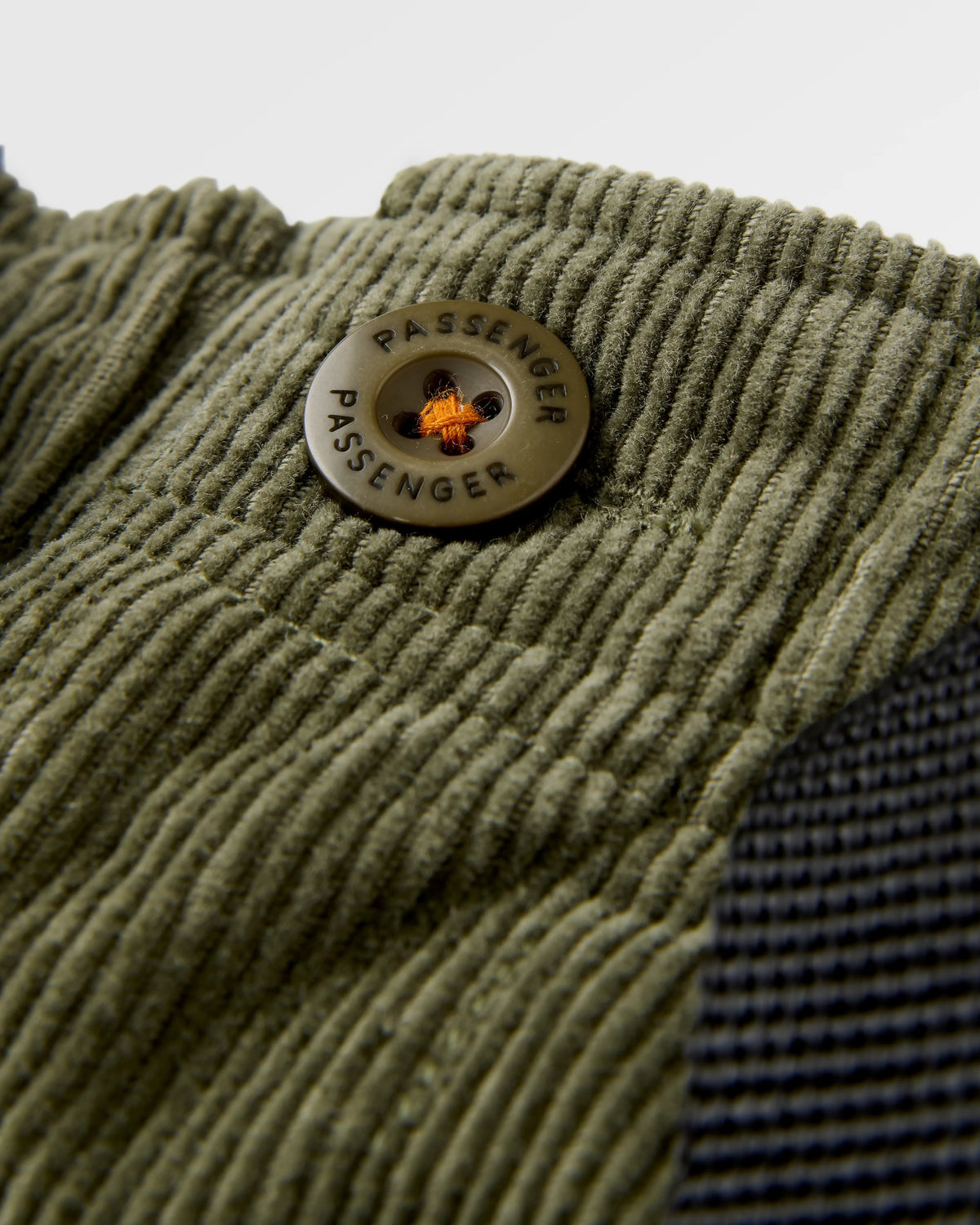 Adventurer Cord Trouser - Dusty Olive - Flatlay