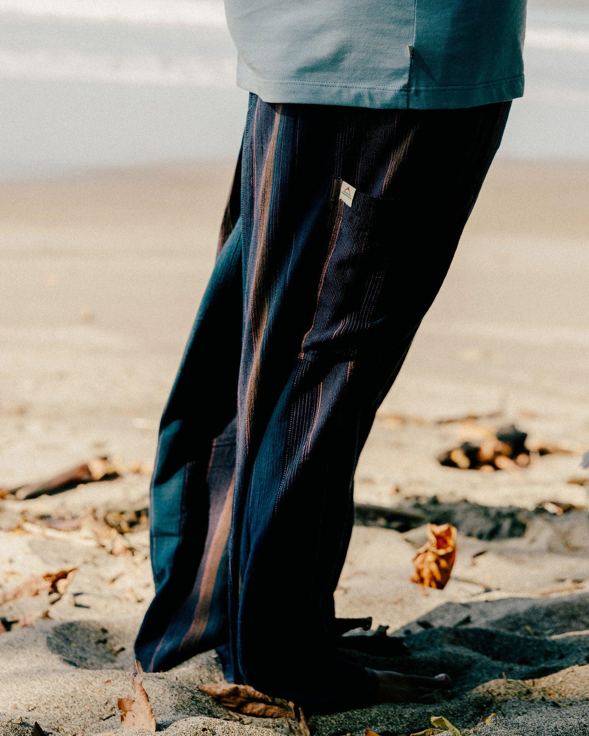 Someday Woven Trouser - Dark Denim Multi Stripe - Lifestyle