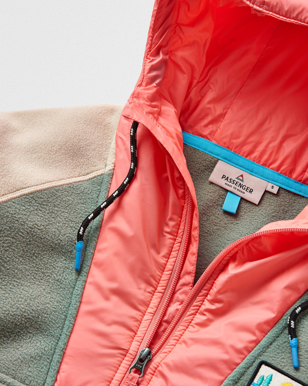 Alexander Hooded 1/2 Zip Recycled Polar Fleece - Pistachio