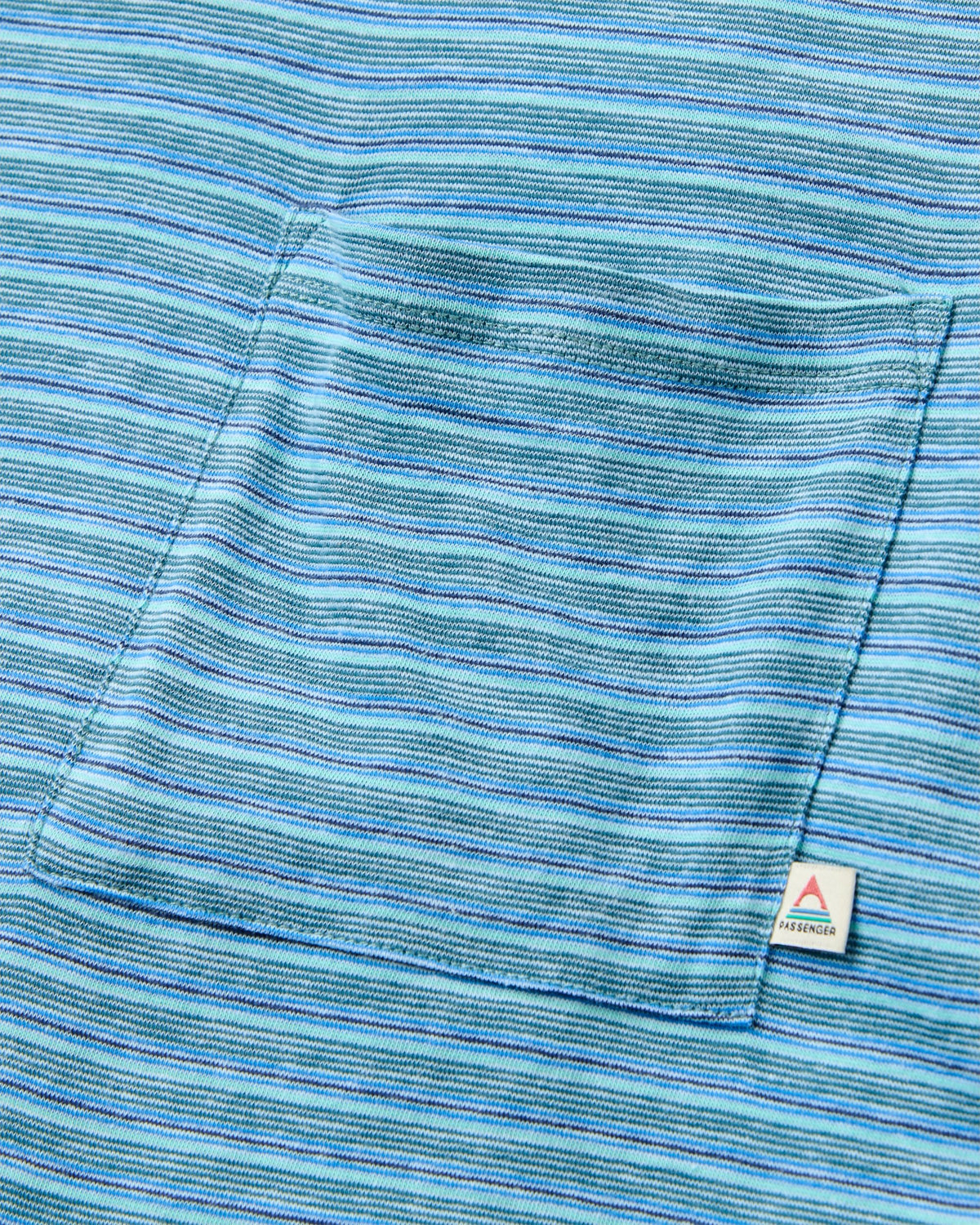 Sunscape Stripe Pocket T-Shirt - Mediterranean - Flatlay
