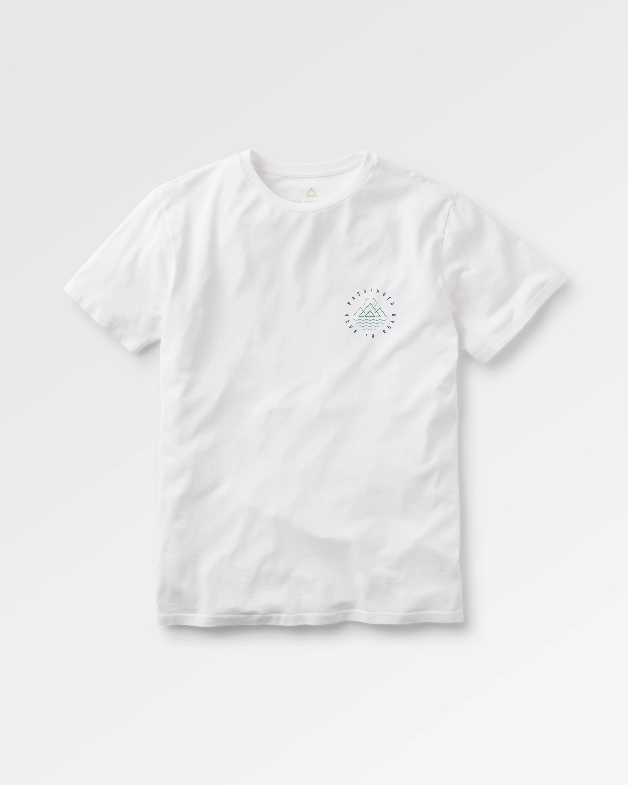 Escapism Recycled Cotton T-Shirt - White - Flatlay