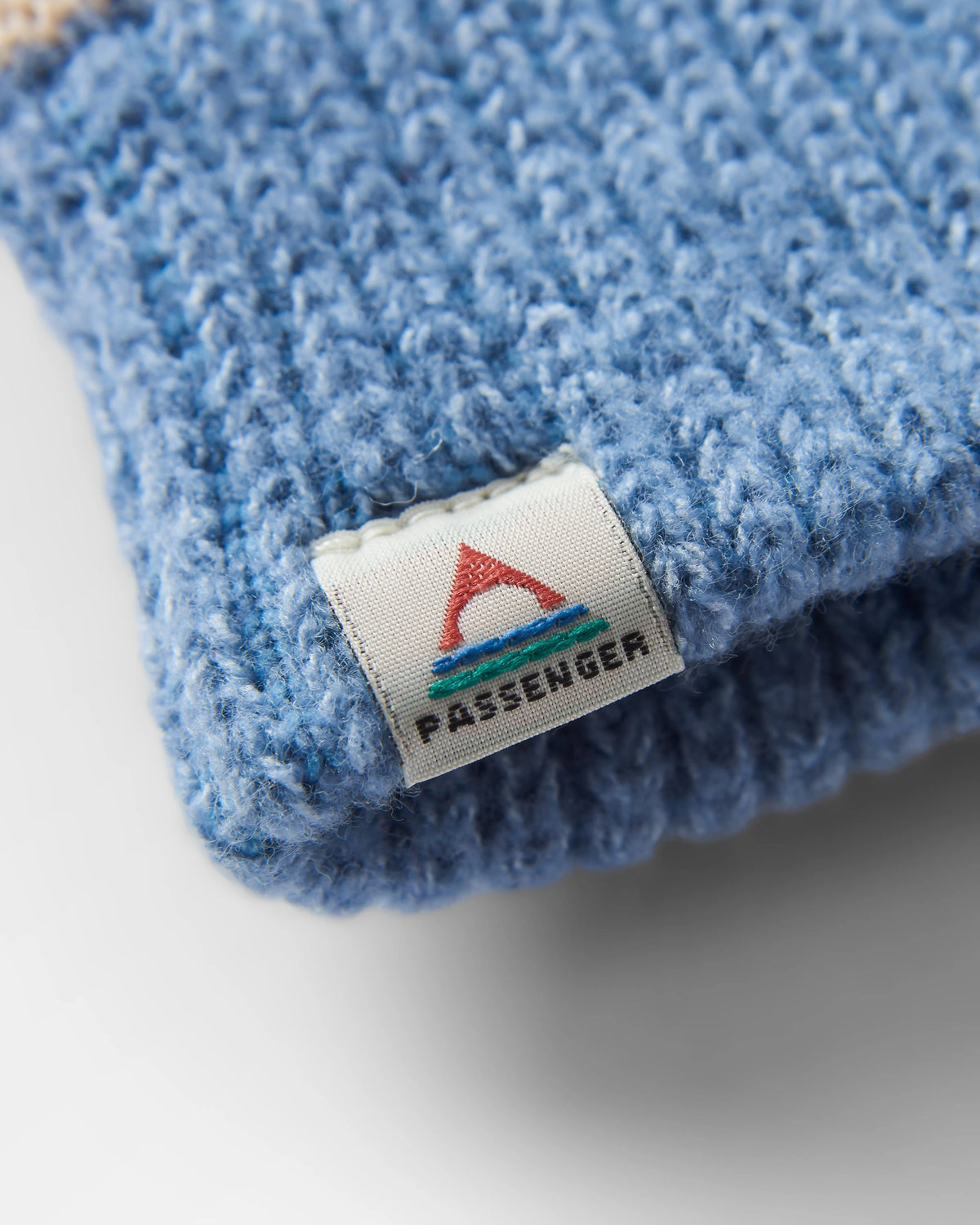 Nurture Fleece Lined Mittens - Faded Denim - Flatlay