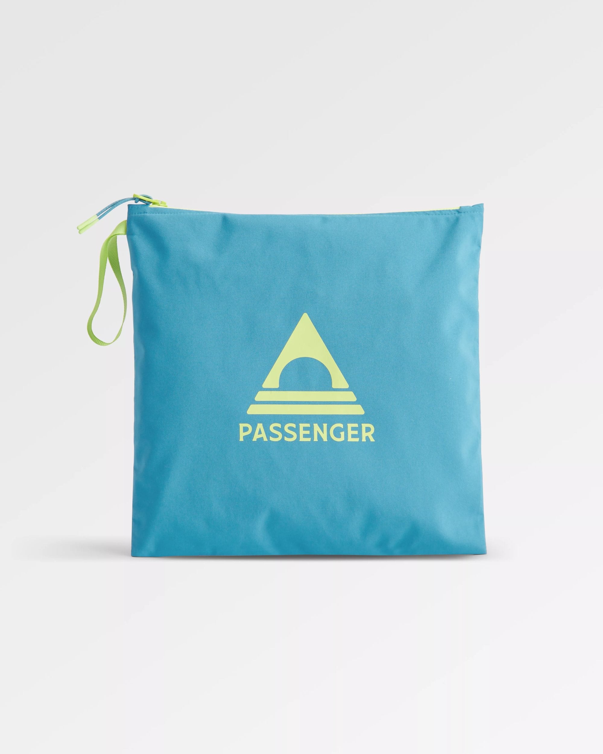 Downpour Recycled Waterproof Jacket - Tidal Blue/Blue Steel - Flatlay