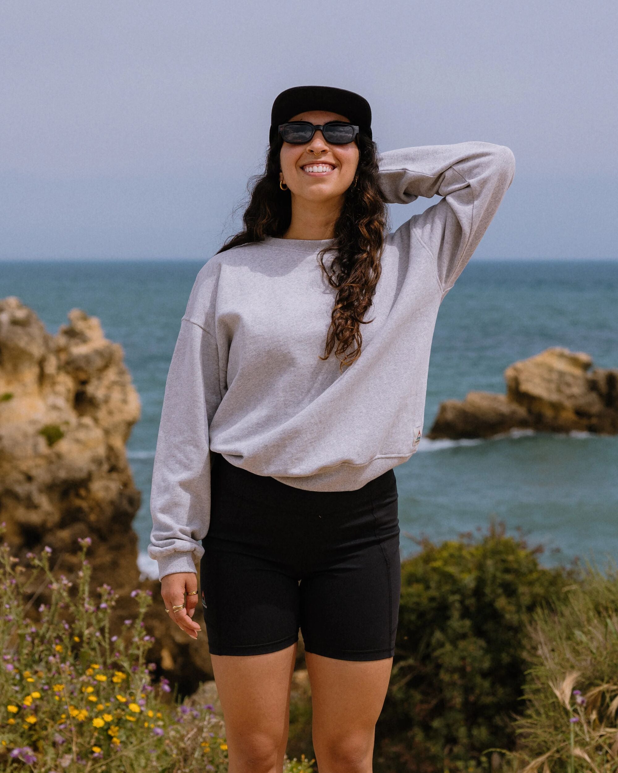 Heritage Women's Sweatshirt - Mid Grey Marl - Lifestyle