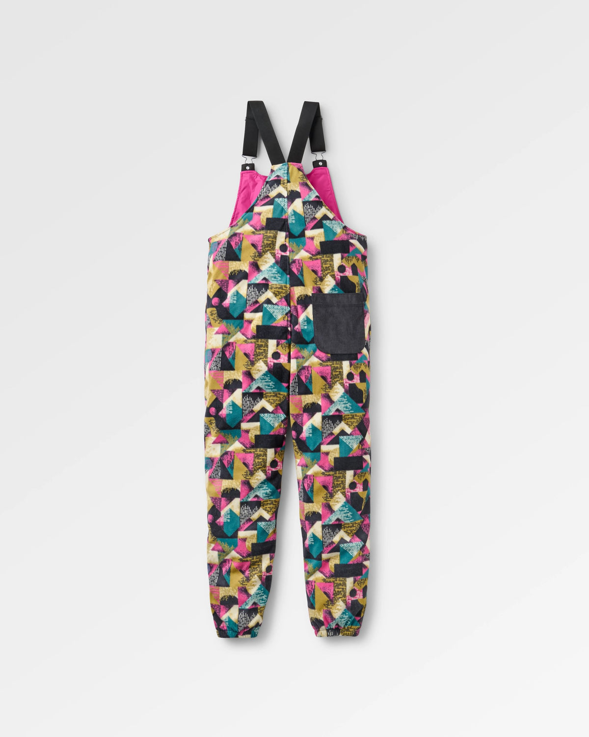 Ace Polar Fleece Dungarees - Mosaic Mountain Charcoal - Flatlay