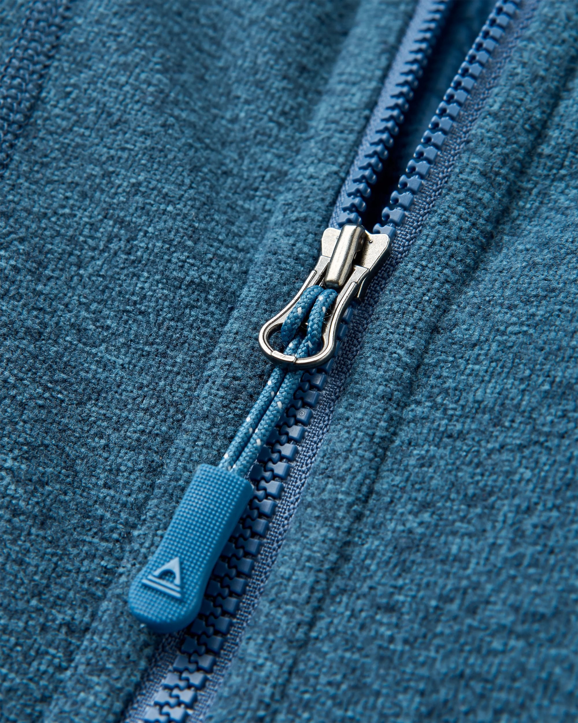 Pinegrove Recycled Polartec® Fleece Hoodie - Dark Denim Marl - Flatlay