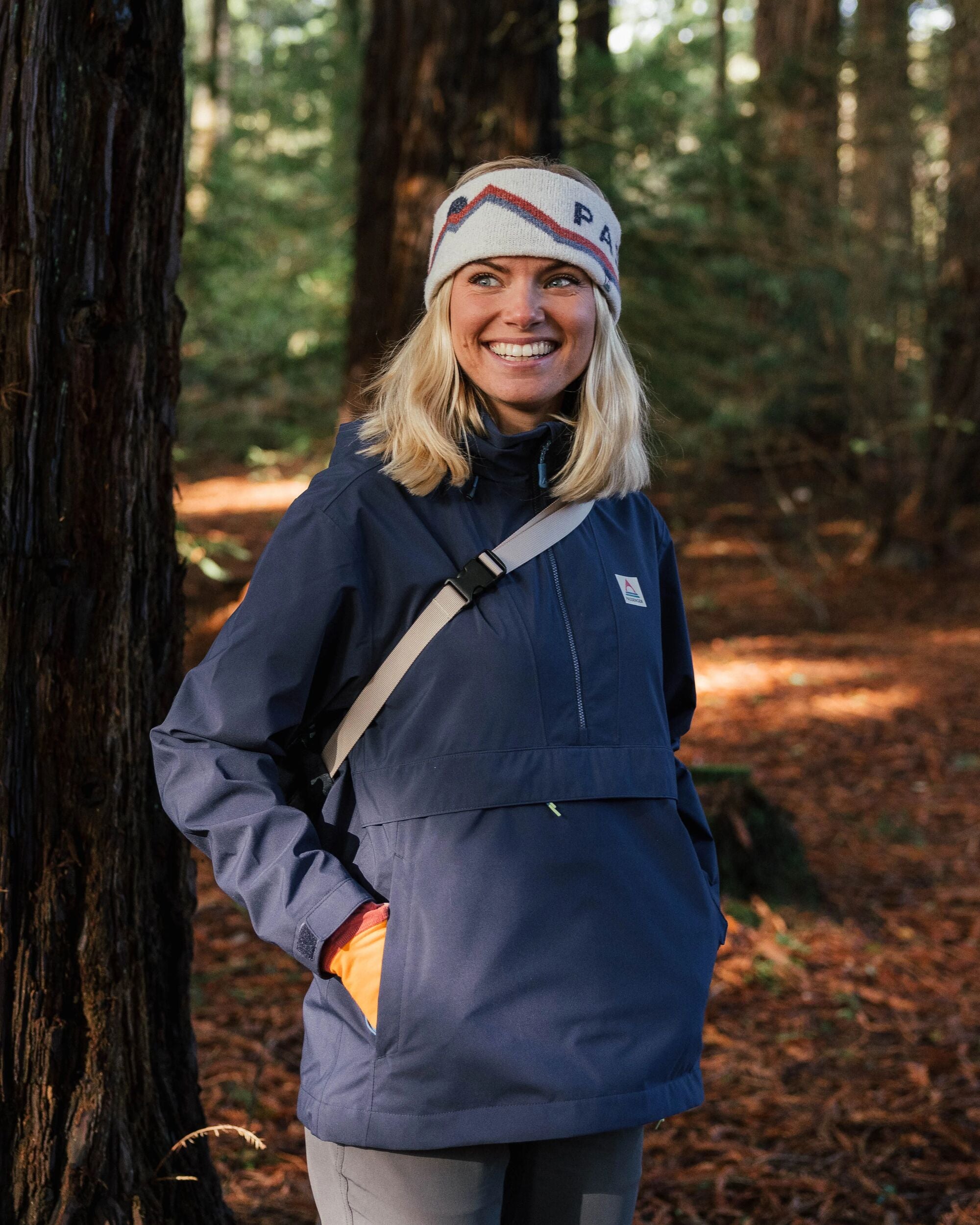 Skyline Recycled Waterproof Anorak - Rich Navy - Lifestyle