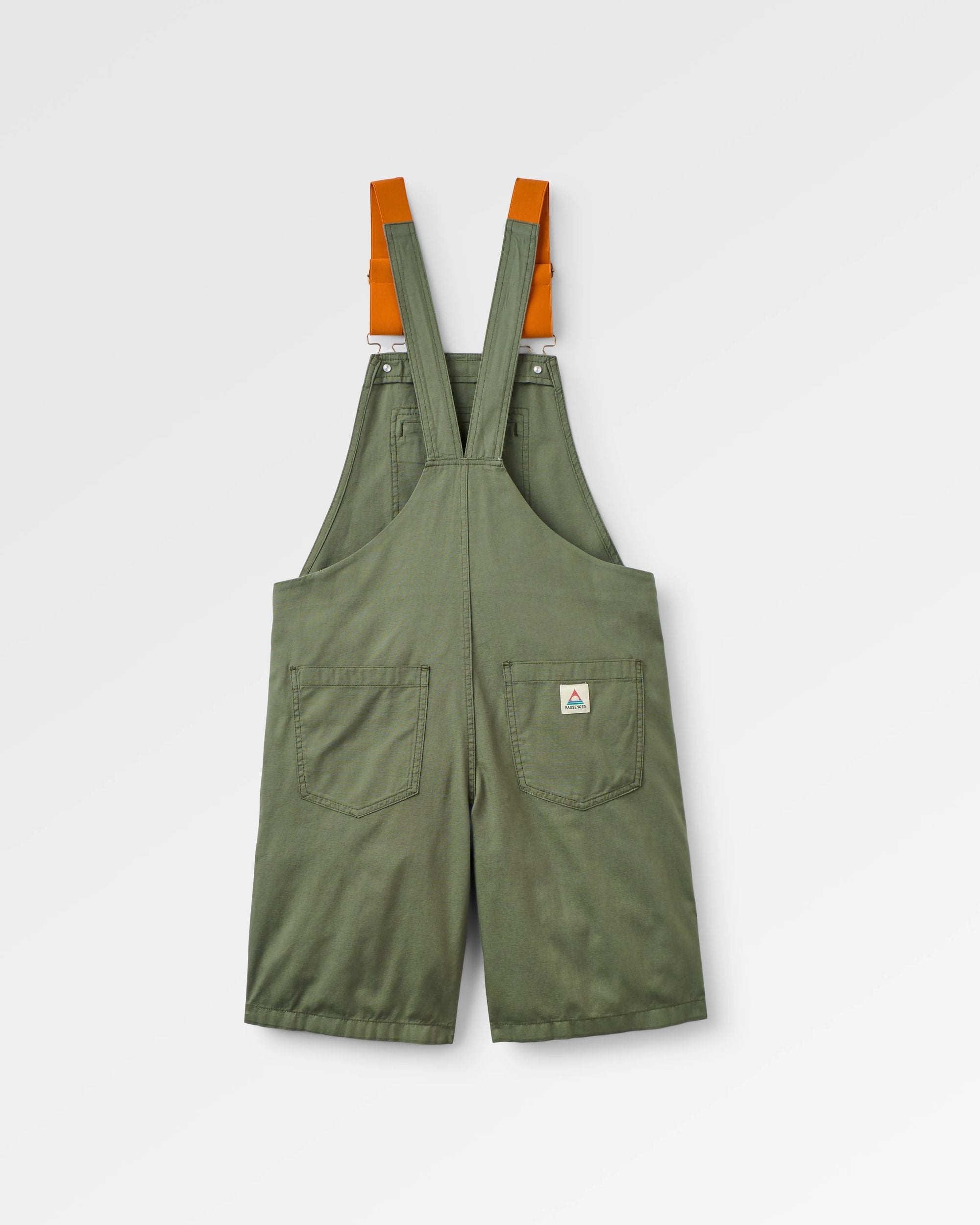 Shuffle Light Short Dungarees - Wild Green - Flatlay